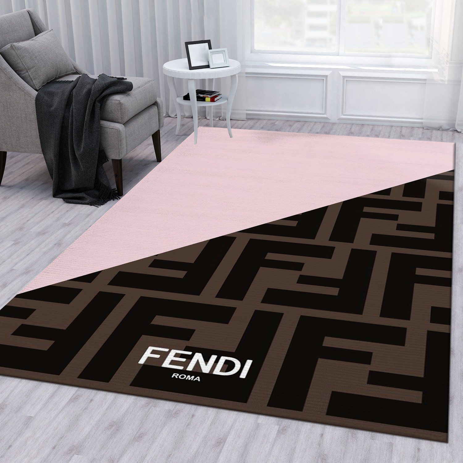 Fendi Area Rug Living Room Rug Christmas Gift US Decor - Indoor Outdoor Rugs