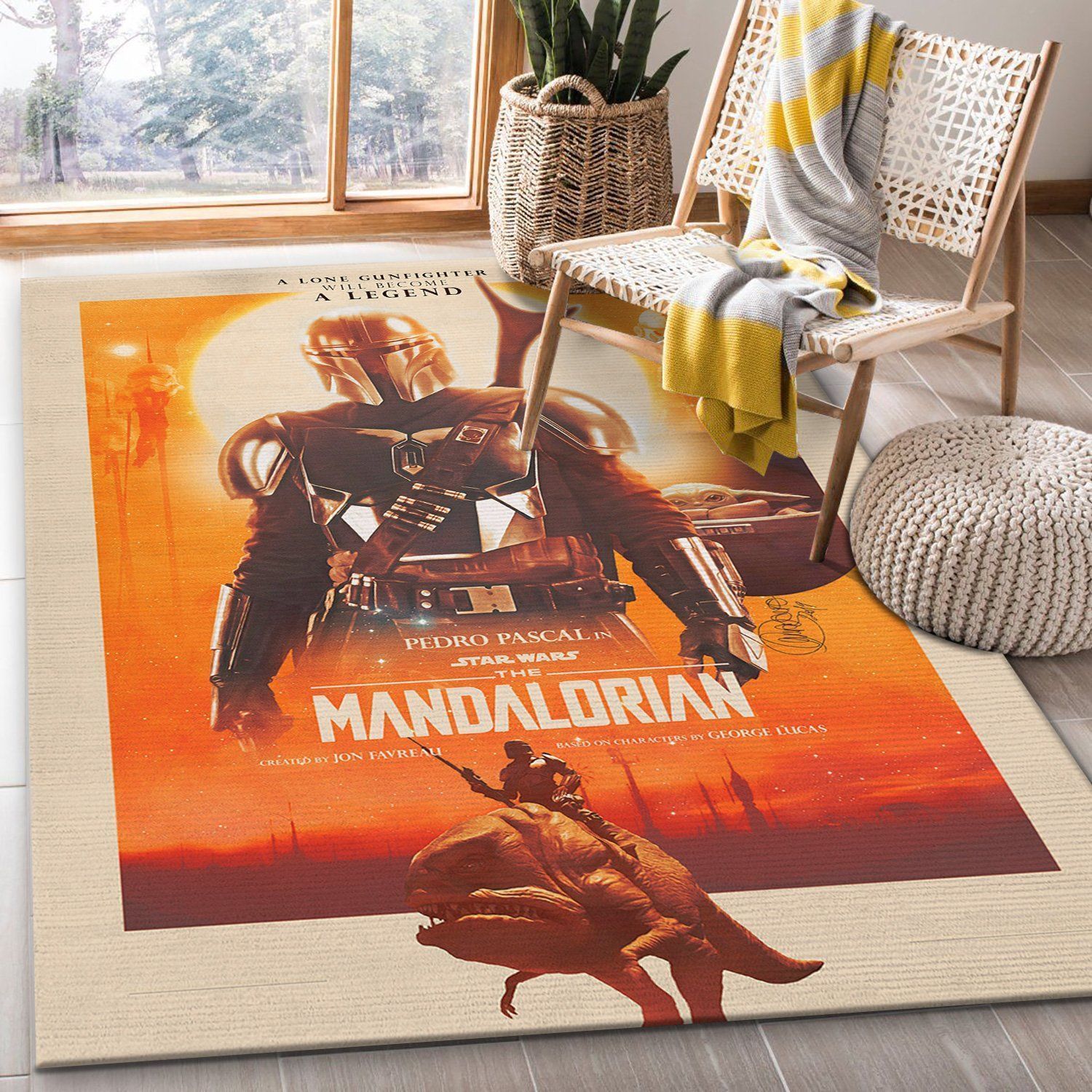 Mandalorian Baby Yoda Ver48 Rug Living Room Rug Home Decor Floor Decor - Indoor Outdoor Rugs