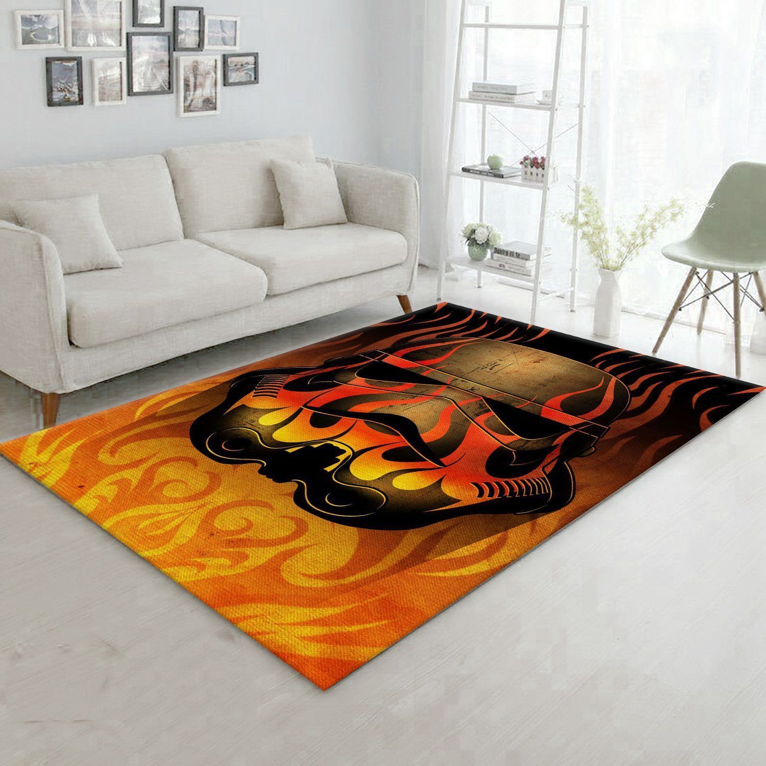 Flames Star War Area Rug Carpet, Living Room Rug, US Gift Decor - Indoor Outdoor Rugs