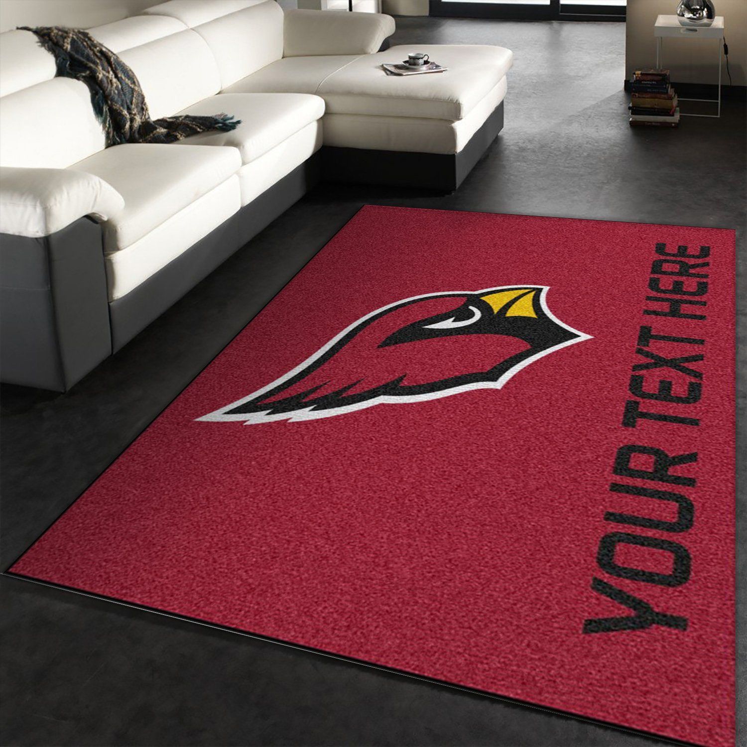 Customizable Arizona Cardinals Personalized Accent Rug NFL Area Rug For Christmas, Living Room Rug - Indoor Outdoor Rugs