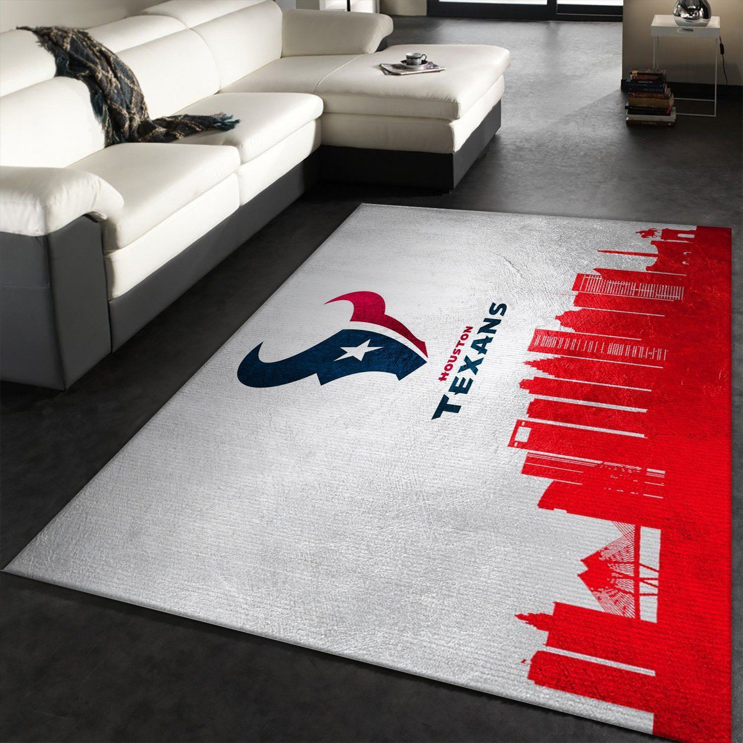 Houston Texans Skyline NFL Area Rug Carpet, Living Room Rug, Christmas Gift US Decor - Indoor Outdoor Rugs