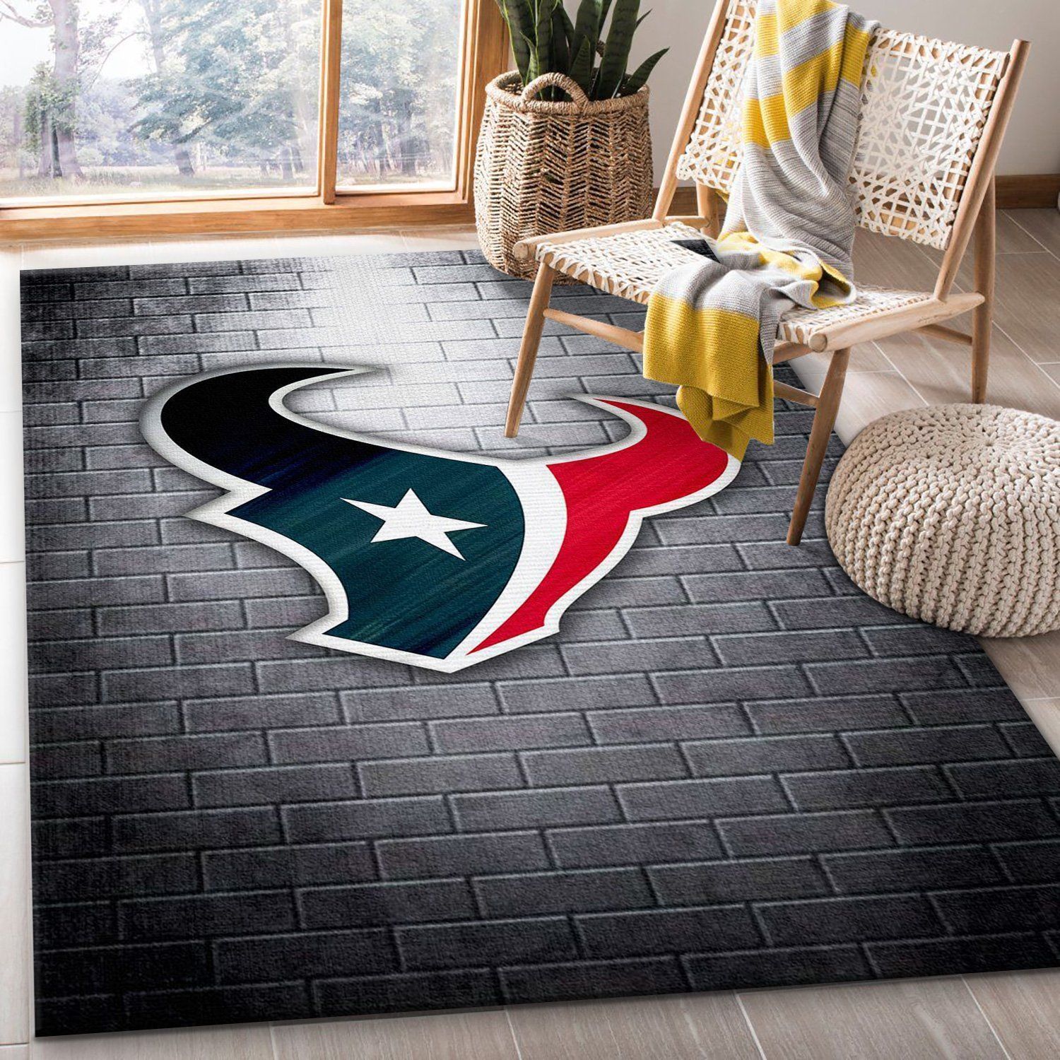 Houston Texans Nfl Area Rug Bedroom Rug Christmas Gift US Decor - Indoor Outdoor Rugs