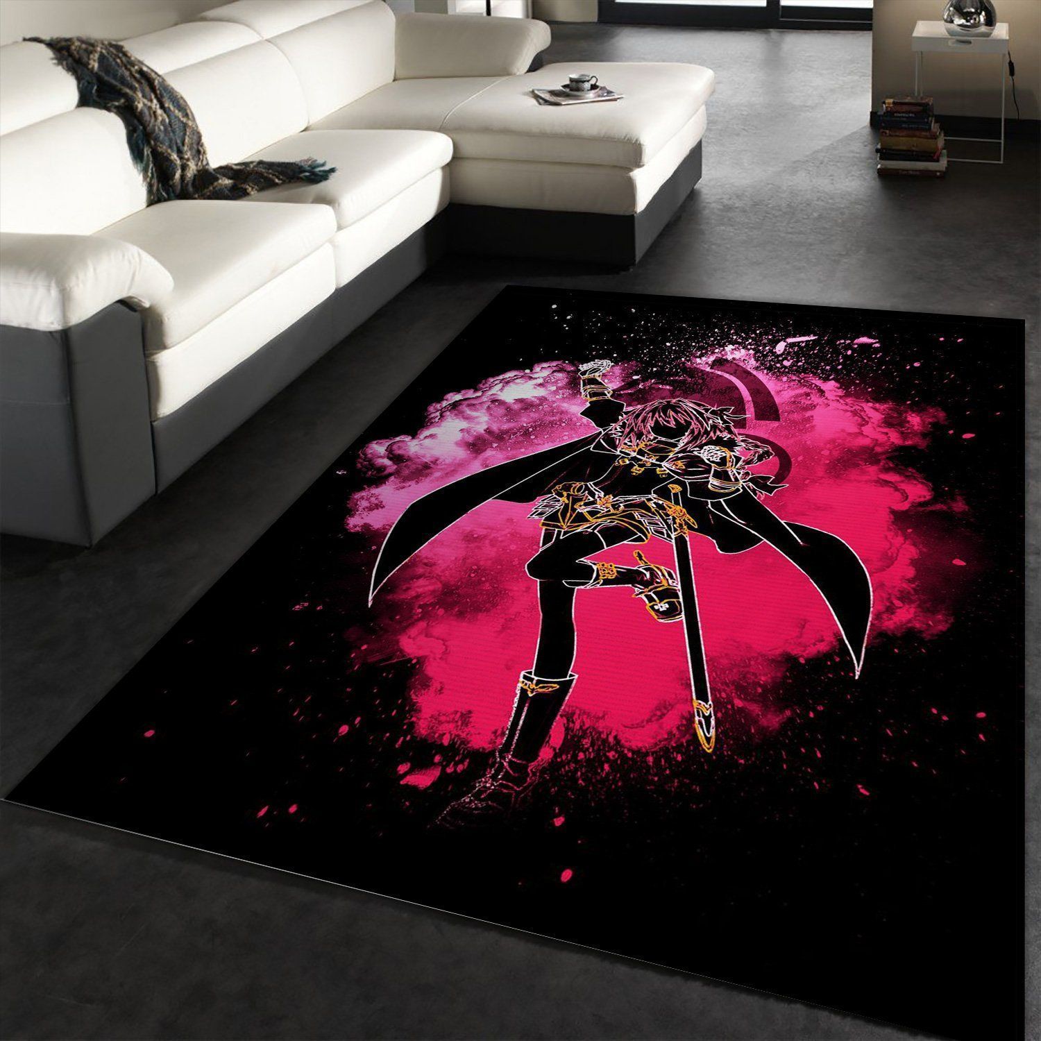 Soul Of The Rider Of Black Area Rug, Living room and bedroom Rug, US Gift Decor - Indoor Outdoor Rugs