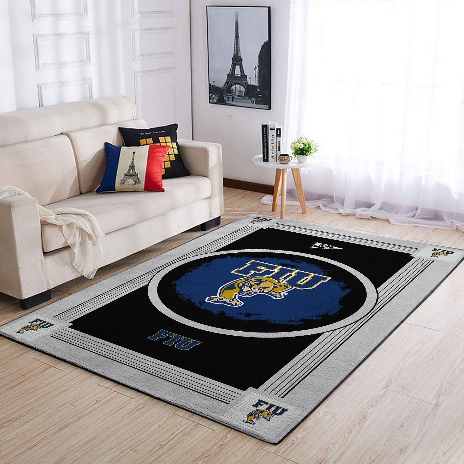 Fiu Golden Panthers Ncaa Team Logo Nice Gift Home Decor Rectangle Area Rug - Indoor Outdoor Rugs