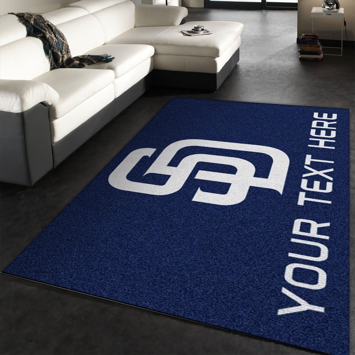 Customizable San Diego Padres Personalized Accent Rug Area Rug Carpet, Living room and bedroom Rug - Indoor Outdoor Rugs