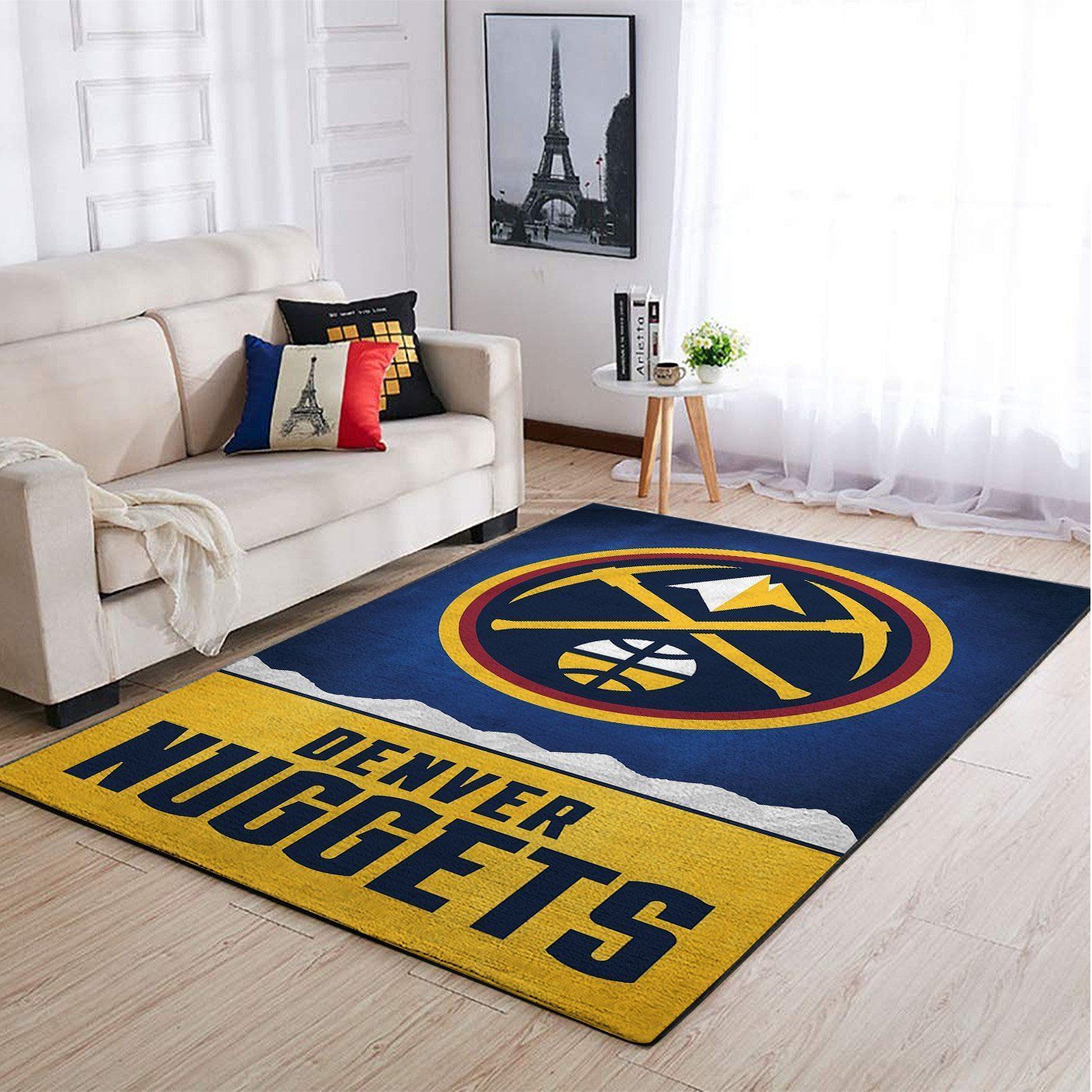 Denver Nuggets Nba Team Logo Style Nice Gift Home Decor Rectangle Area Rug - Indoor Outdoor Rugs