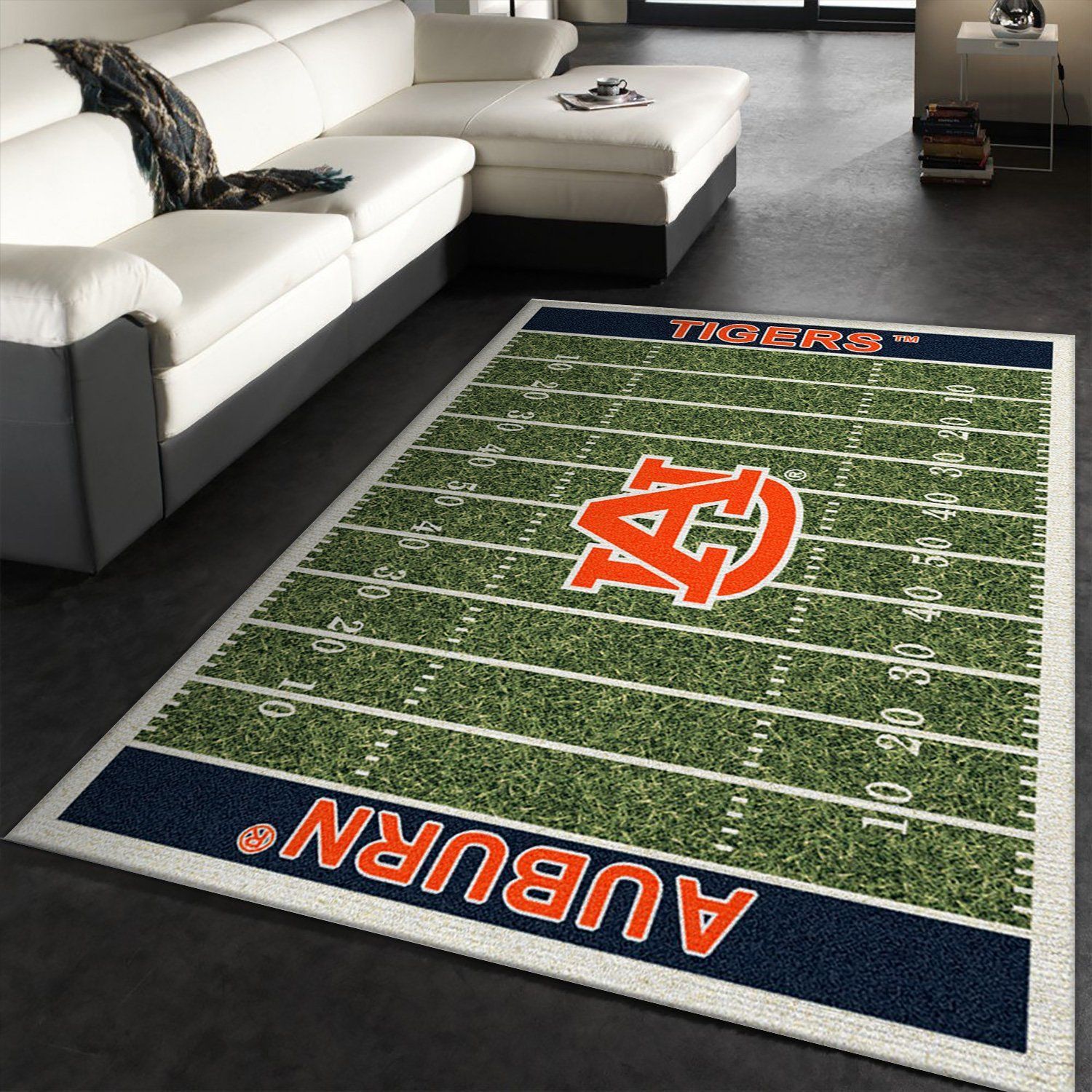 College Auburn NFL Team Logo Area Rug, Living Room Rug, Family Gift US Decor - Indoor Outdoor Rugs