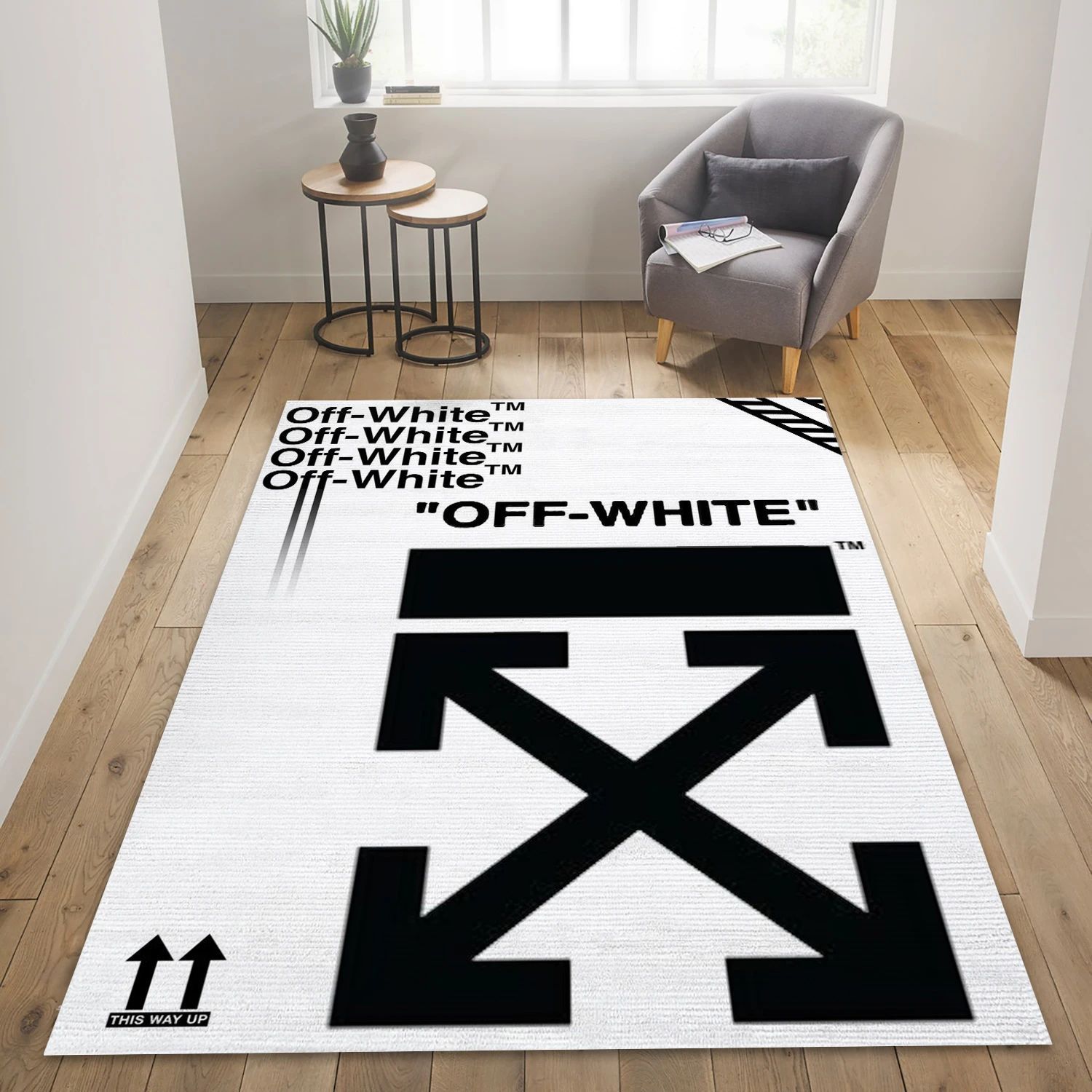 Off White Drip , Living Room Rug - US Gift Decor - Indoor Outdoor Rugs