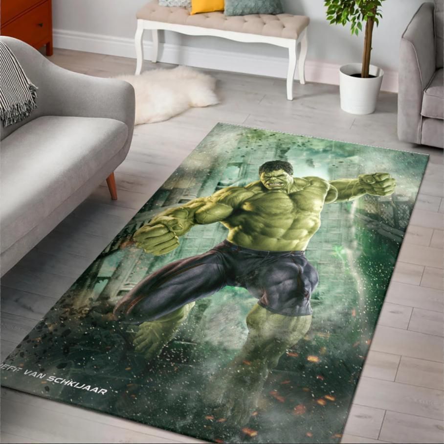 The Incredible Hulk Boys Room Area Rug Rugs For Living Room Rug Home Decor - Indoor Outdoor Rugs