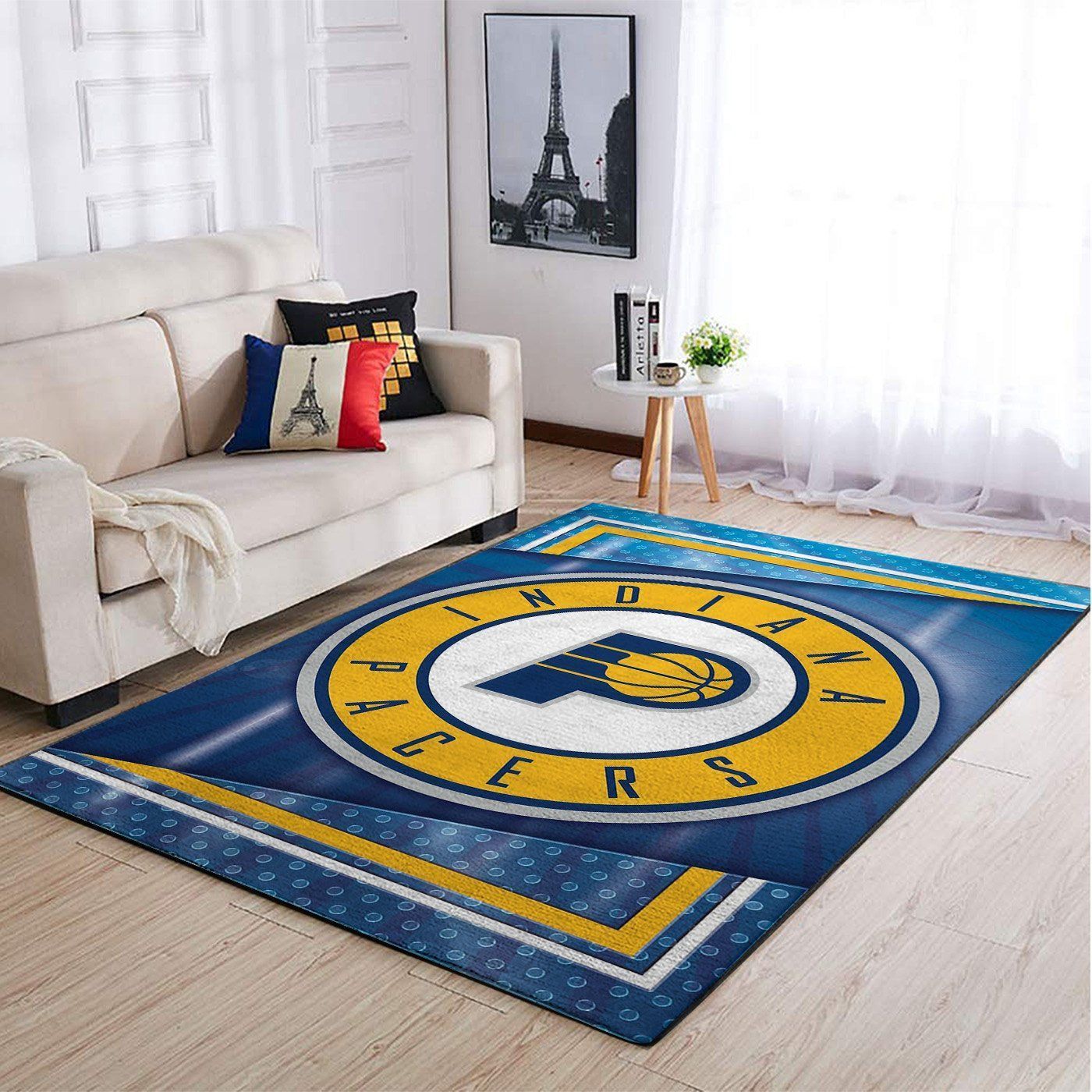 Indiana Pacers Nba Team Logo Style Nice Gift Home Decor Rectangle Area Rug - Indoor Outdoor Rugs