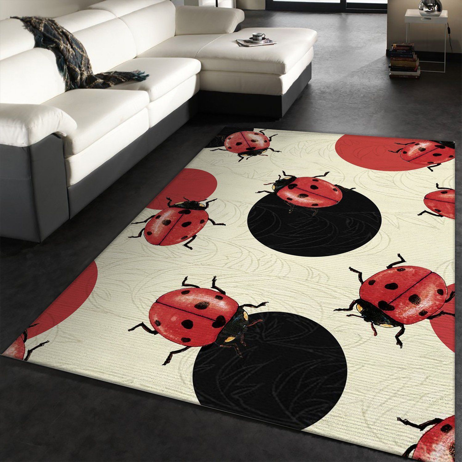 Ladibird Polka Area Rug For Christmas, Gift for fans, Home Decor Floor Decor - Indoor Outdoor Rugs