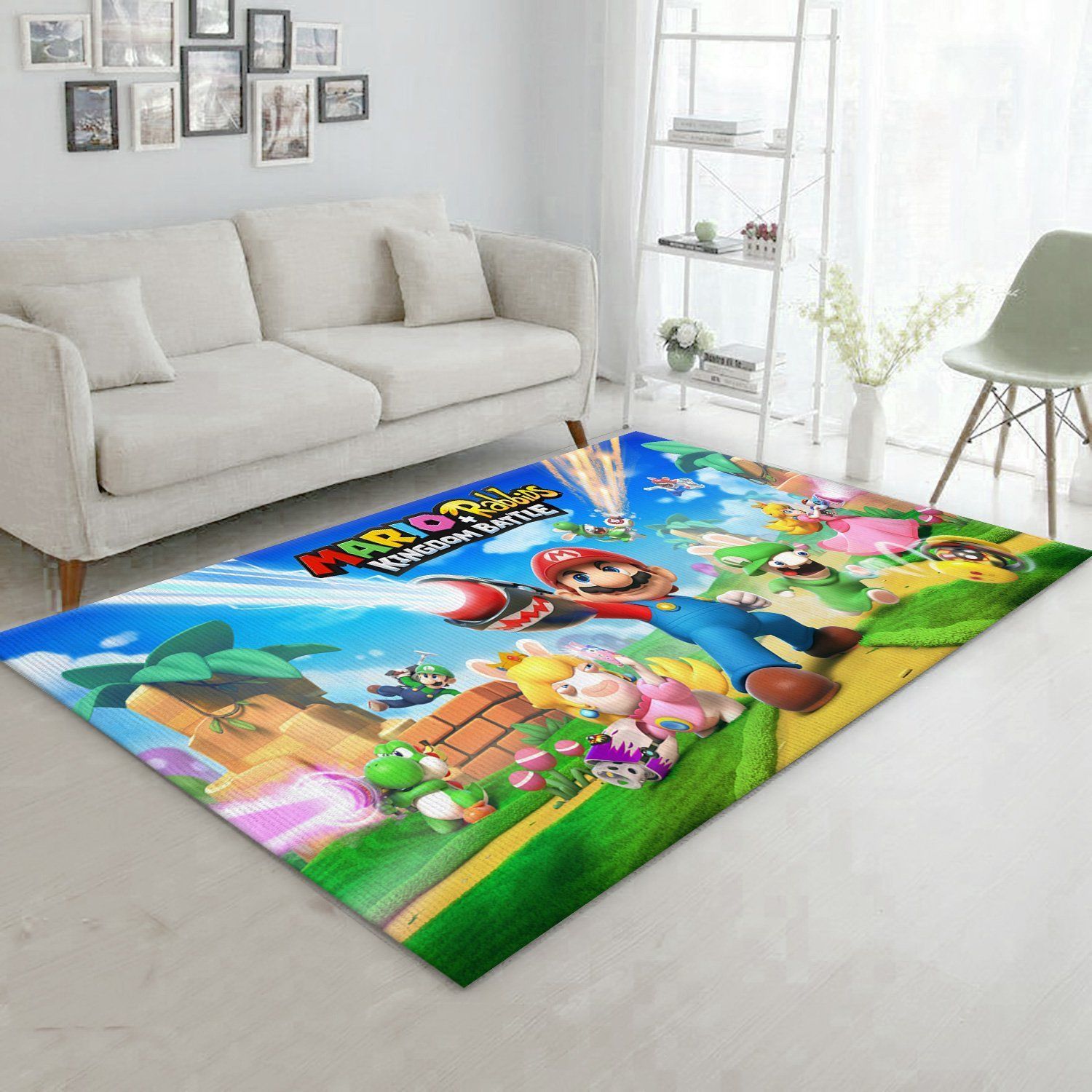 Mario Kingdom Gaming Area Rug Bedroom Rug Home Decor Floor Decor - Indoor Outdoor Rugs