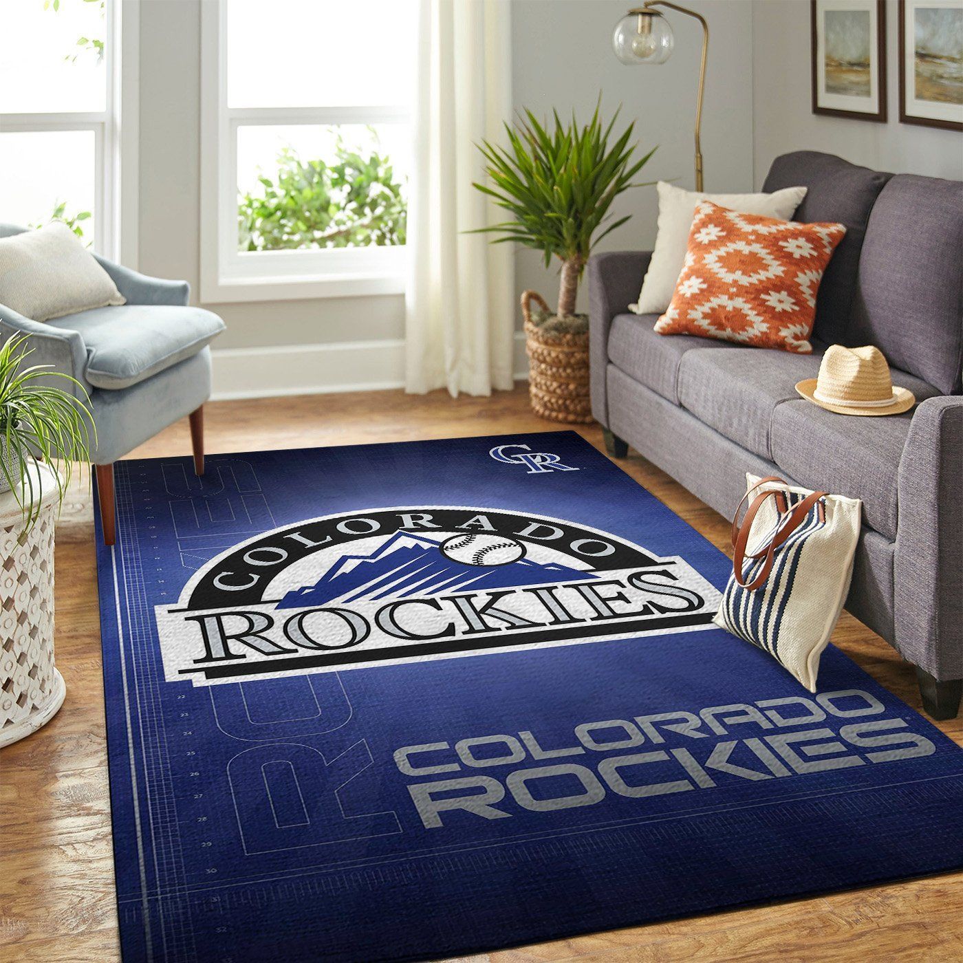 Colorado Rockies Mlb Team Logo Style Nice Gift Home Decor Rectangle Area Rug - Indoor Outdoor Rugs