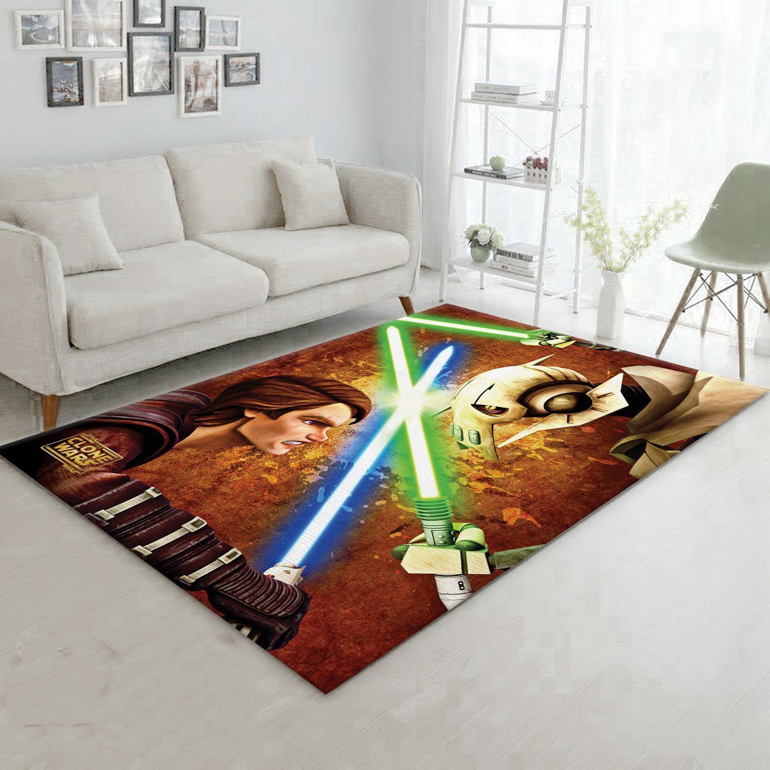 Anakin Vs Grievous Star War Character Rug, Living Room Rug, Family Gift US Decor - Indoor Outdoor Rugs