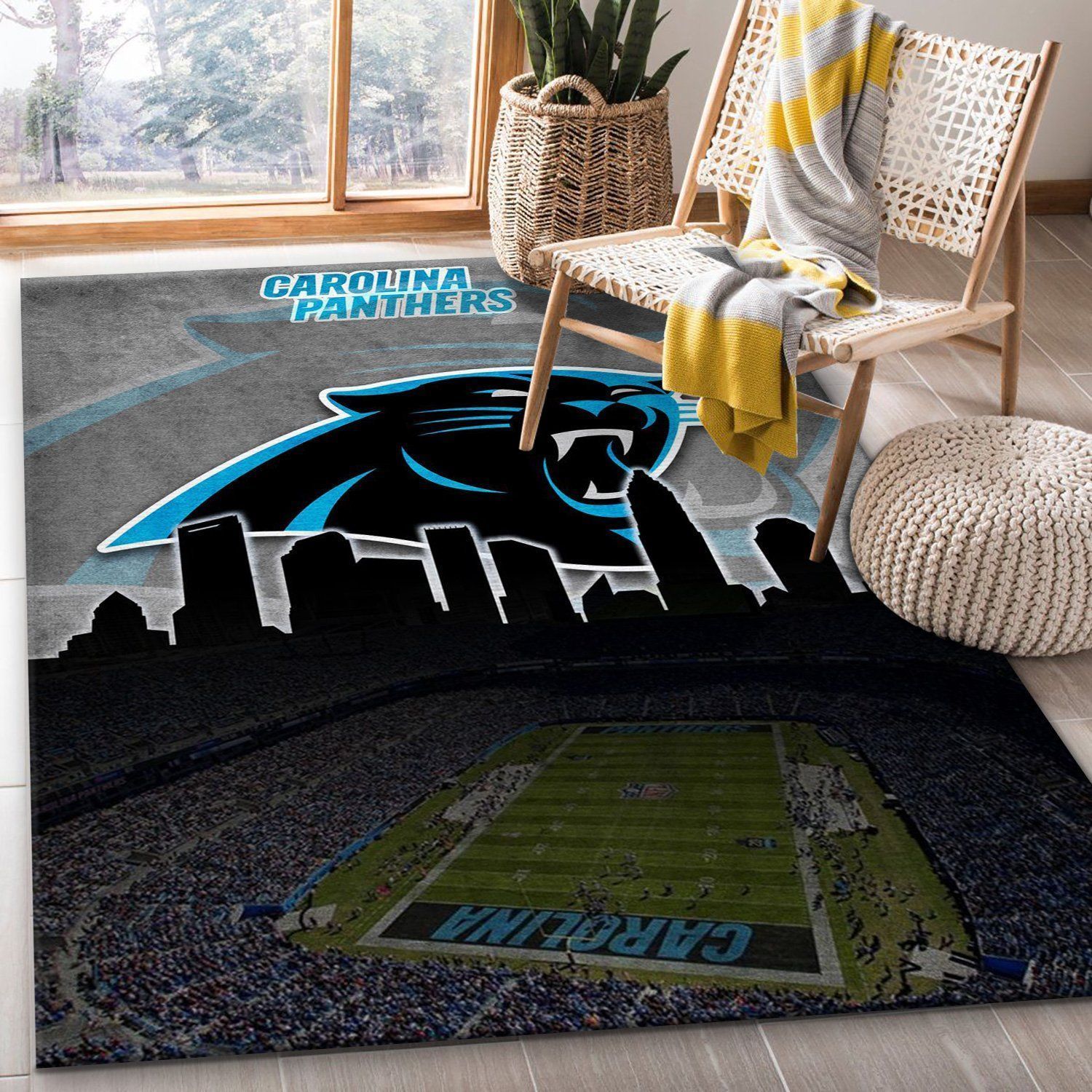 Carolina Panthers NFL Area Rug Living Room Rug US Gift Decor - Indoor Outdoor Rugs