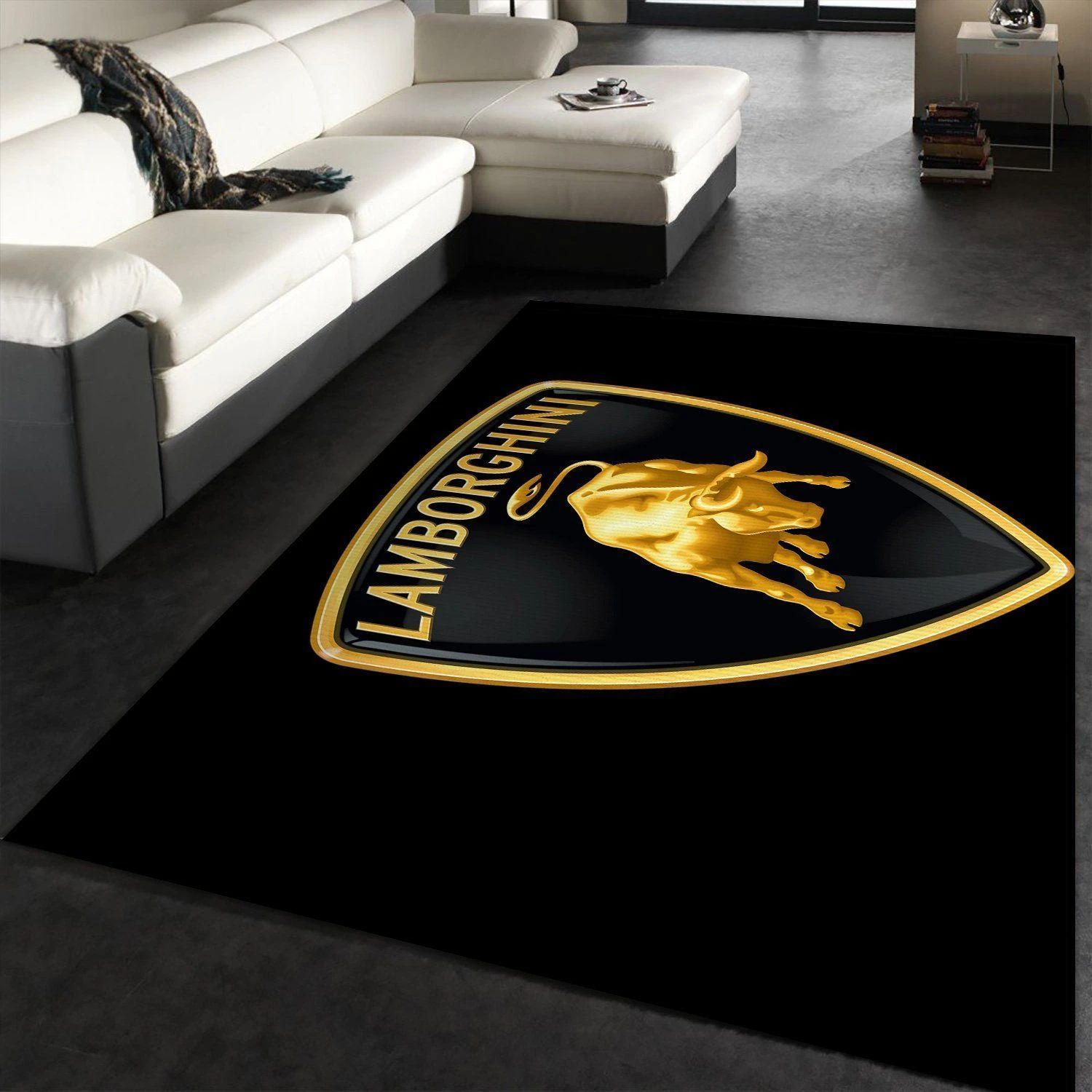 Lamborghini Logo SuperCars Area Rugs Living Room Carpet Floor Decor The US Decor - Indoor Outdoor Rugs