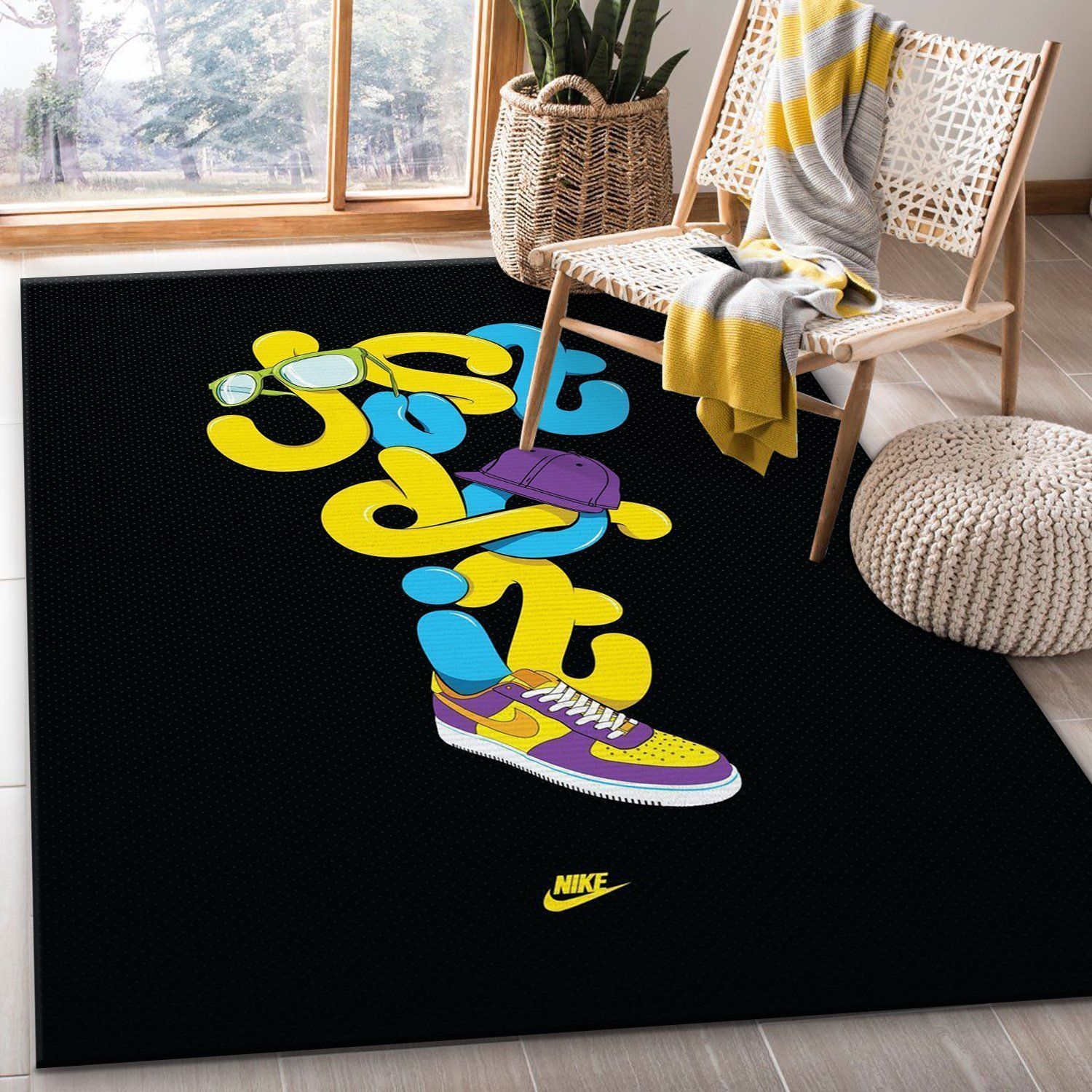 Nike Area Rug Bedroom Rug Home US Decor - Indoor Outdoor Rugs