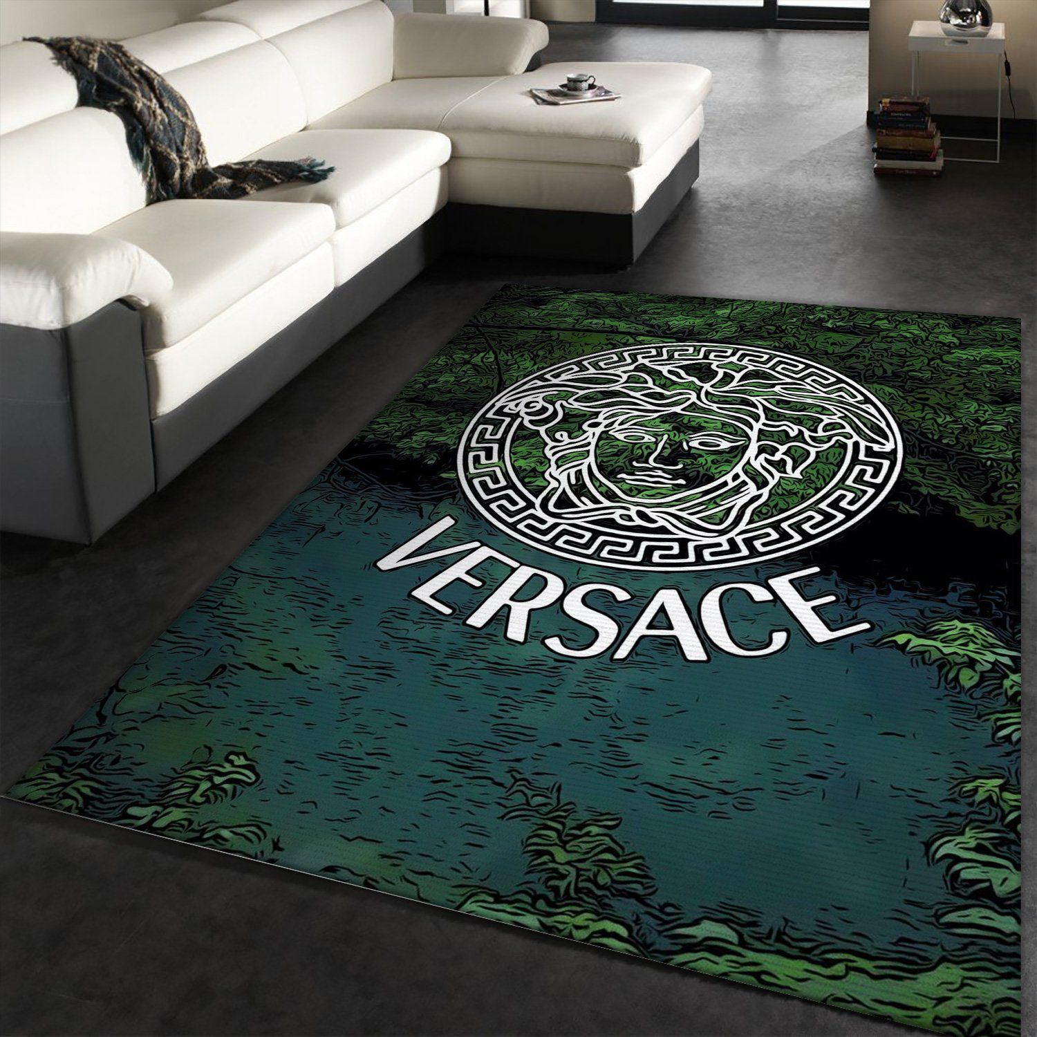 Versace Area Rug Living Room Rug Christmas Gift US Decor - Indoor Outdoor Rugs