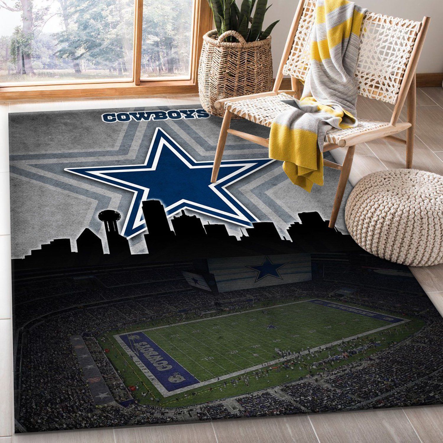 Dallas Cowboys NFL Area Rug Bedroom Rug Home Decor Floor Decor - Indoor Outdoor Rugs