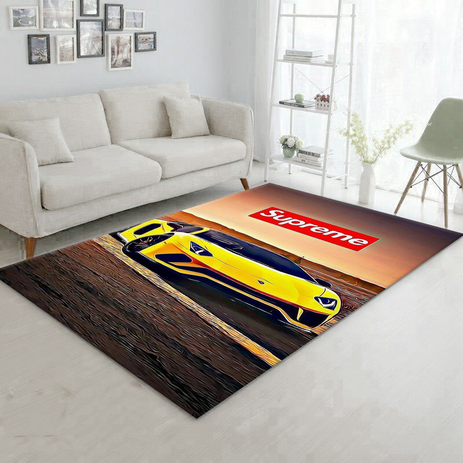 Supreme Lamborghini V9 Area Rug For Gift Living Room Rug US Gift Decor - Indoor Outdoor Rugs