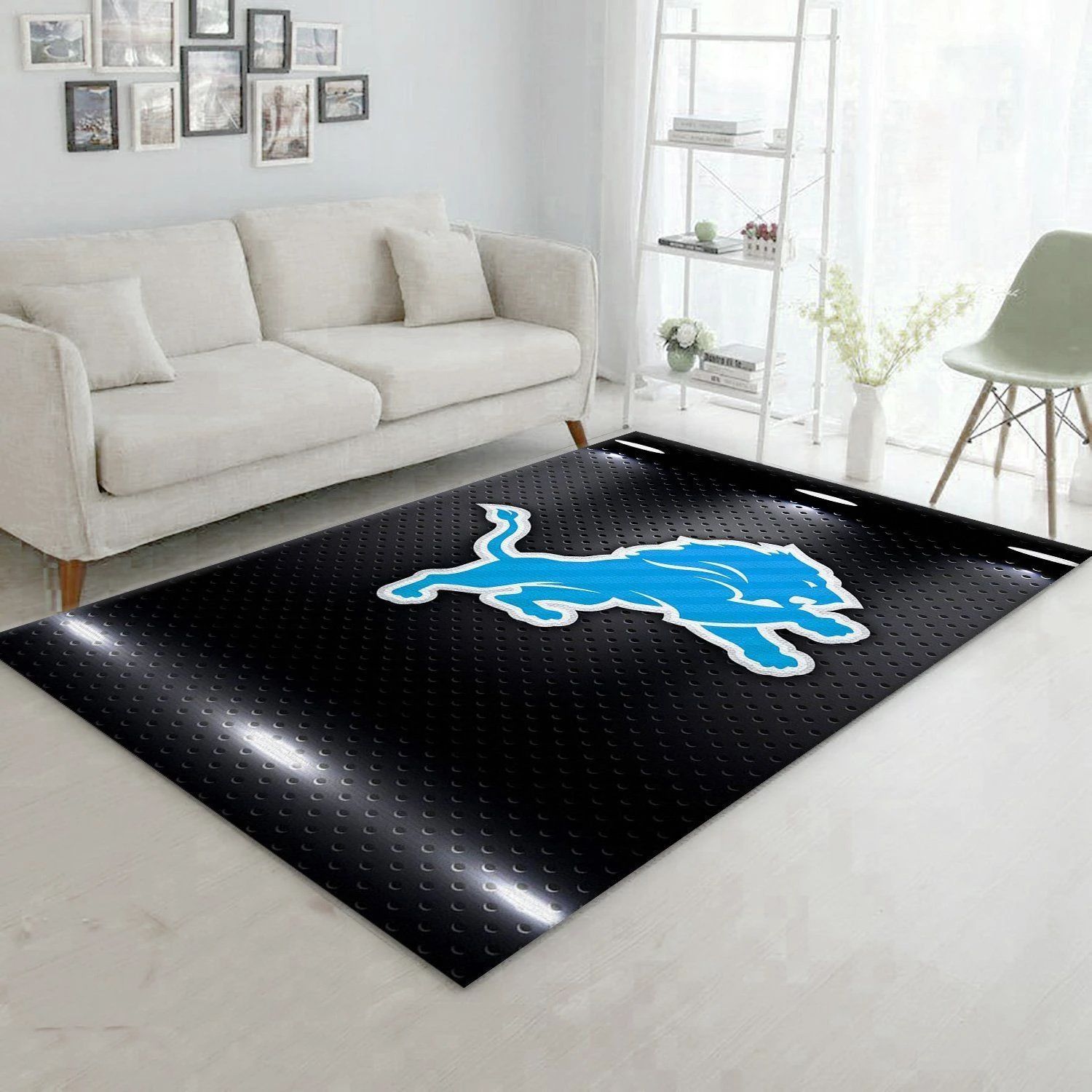 Detroit Lions Nfl Area Rug Bedroom Rug US Gift Decor - Indoor Outdoor Rugs