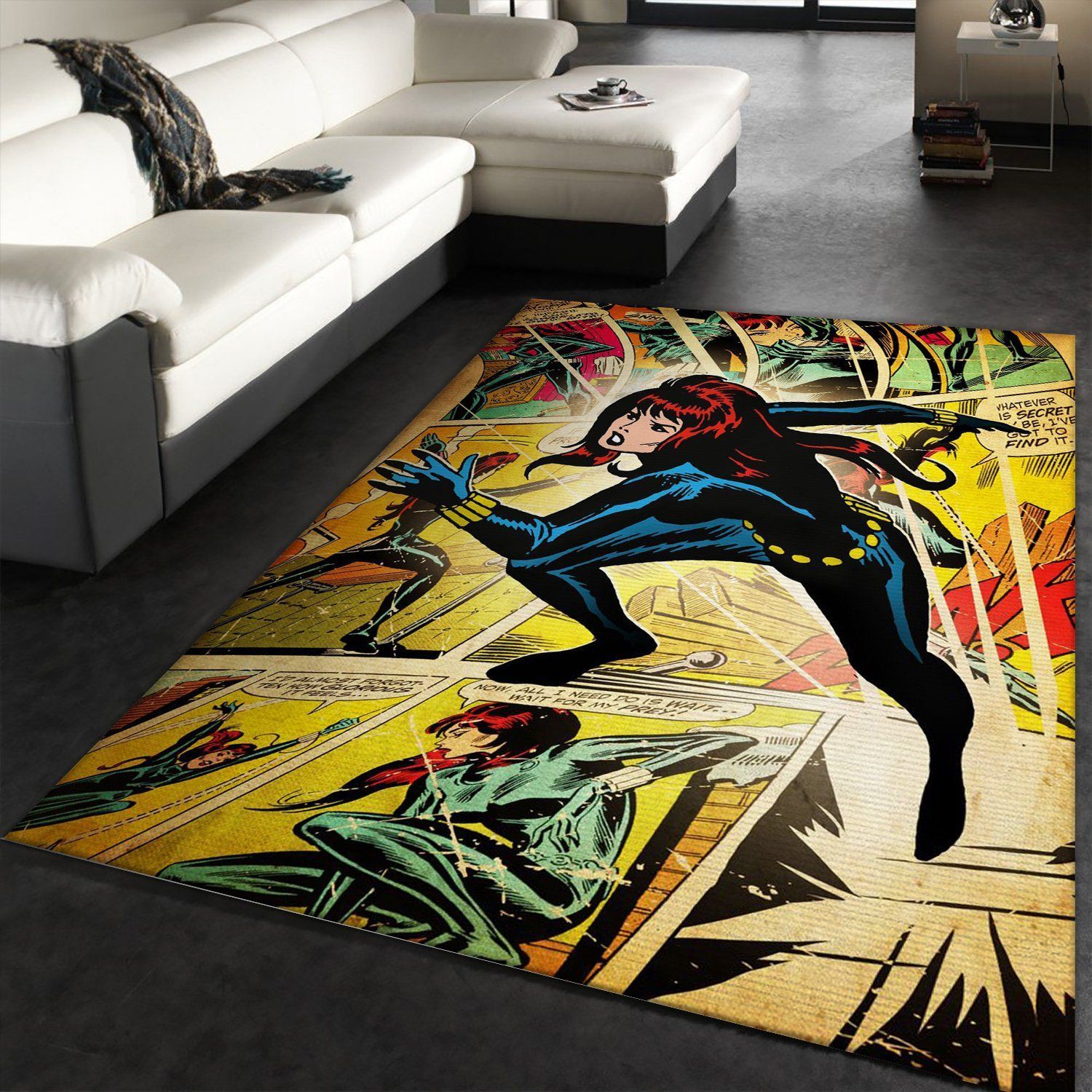 Black Widow Hero Movie Rug Bedroom Family Gift US Decor - Indoor Outdoor Rugs