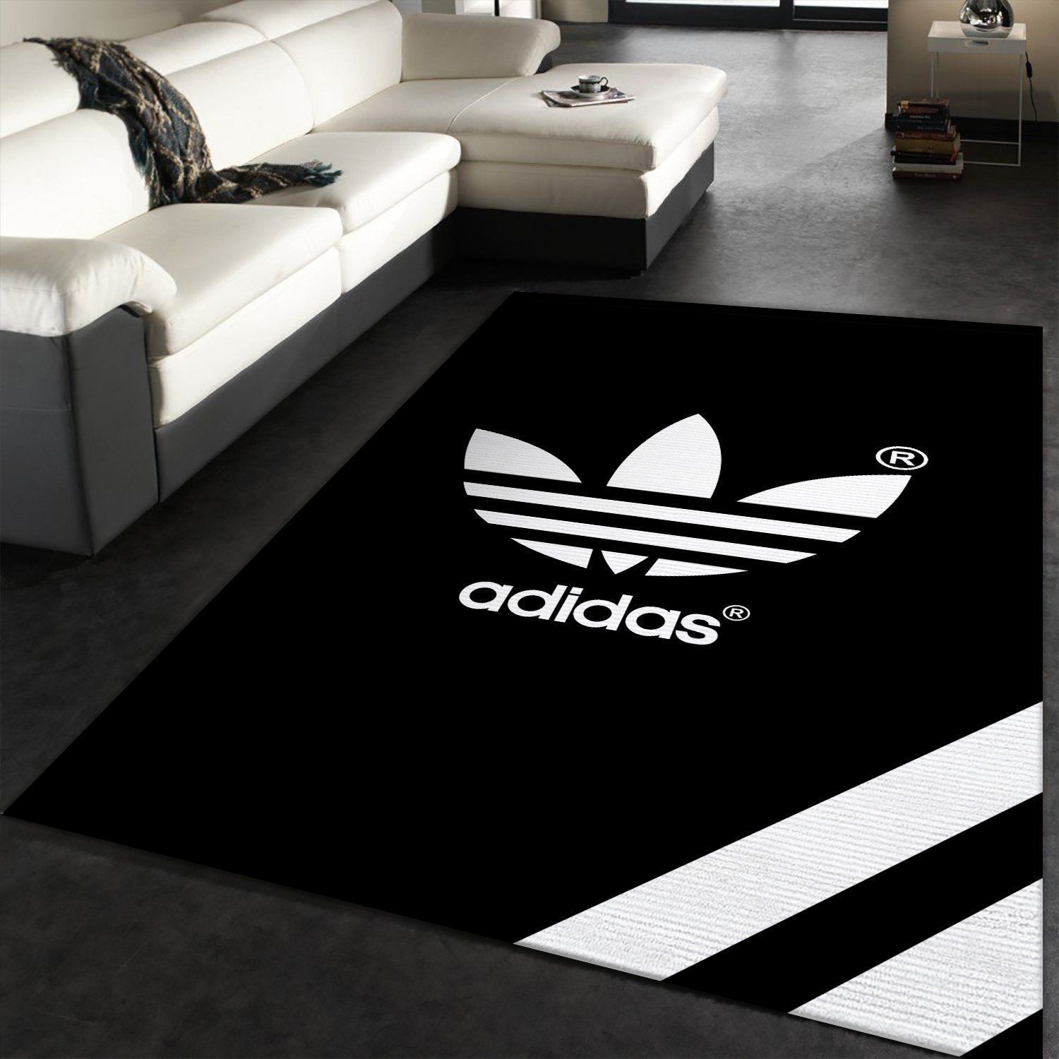 Adidas Fashion Brand Sport Pattern Carpet Living Room Rugs - Indoor Outdoor Rugs