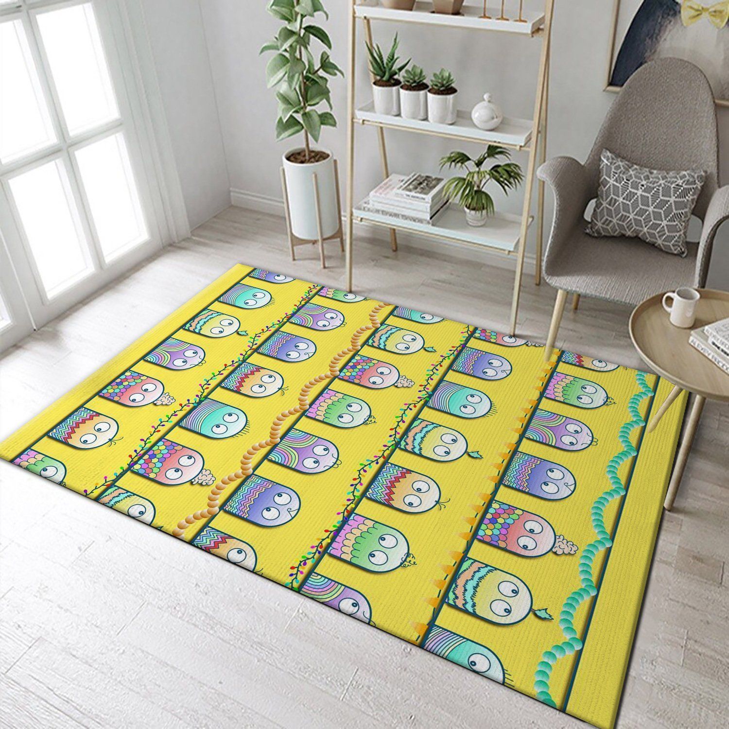 Cute Rainbow Creatures Area Rug For Christmas, Living Room Rug, Christmas Gift US Decor - Indoor Outdoor Rugs