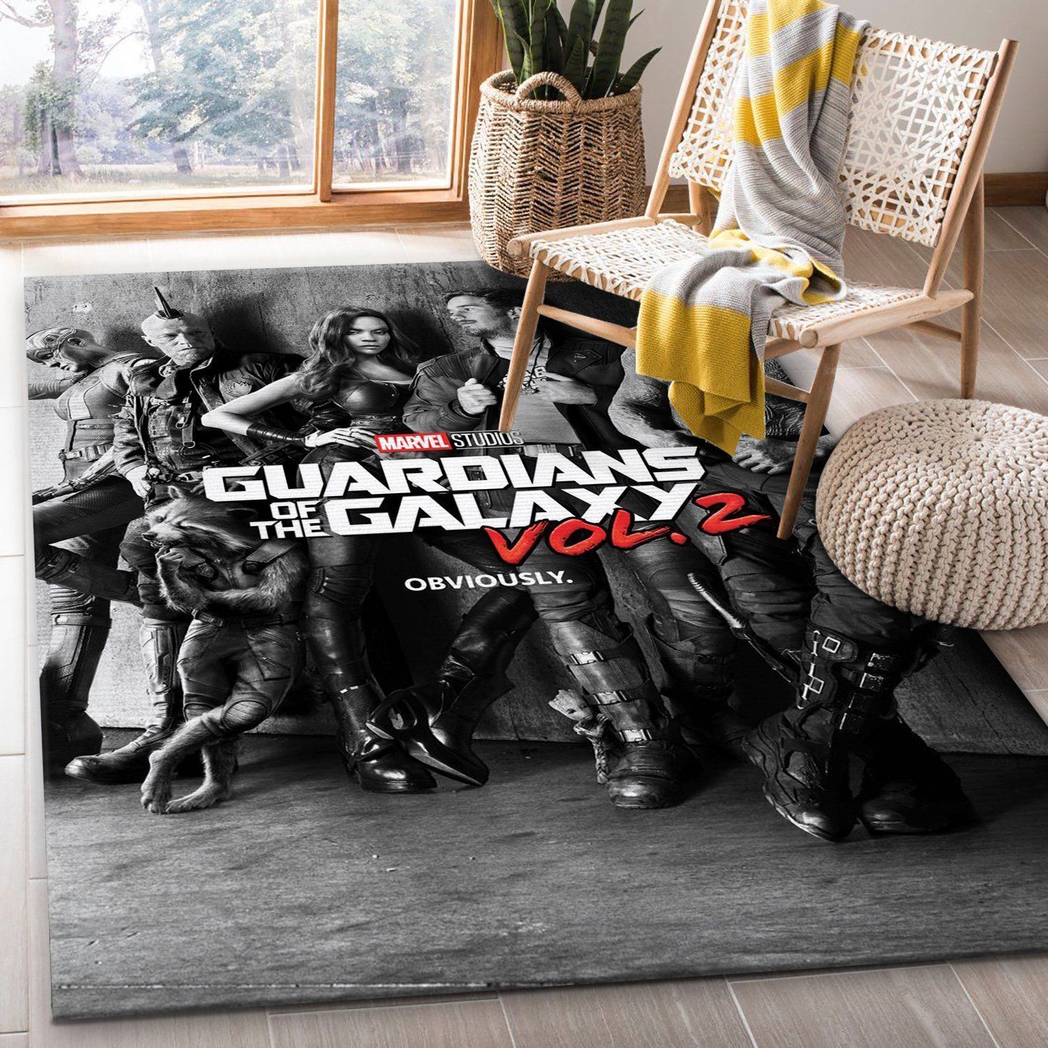 Guardians Of The Galaxy Vol 2 Movie Black White Area Rug, Kitchen Rug, Home US Decor - Indoor Outdoor Rugs