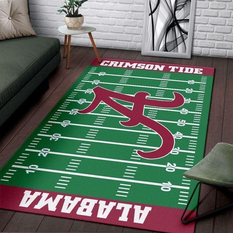 Nfl Football Team Alabama Crimson Tide Home Field Rug Area Rug Home Decor - Indoor Outdoor Rugs