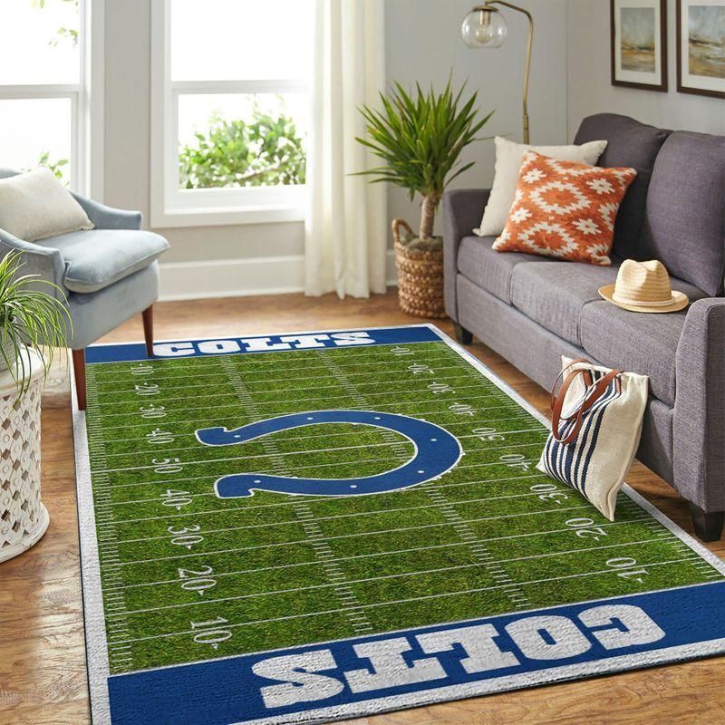 Indianapolis Colts Nfl Rug Room Carpet Sport Custom Area Floor Home Decor V3 - Indoor Outdoor Rugs