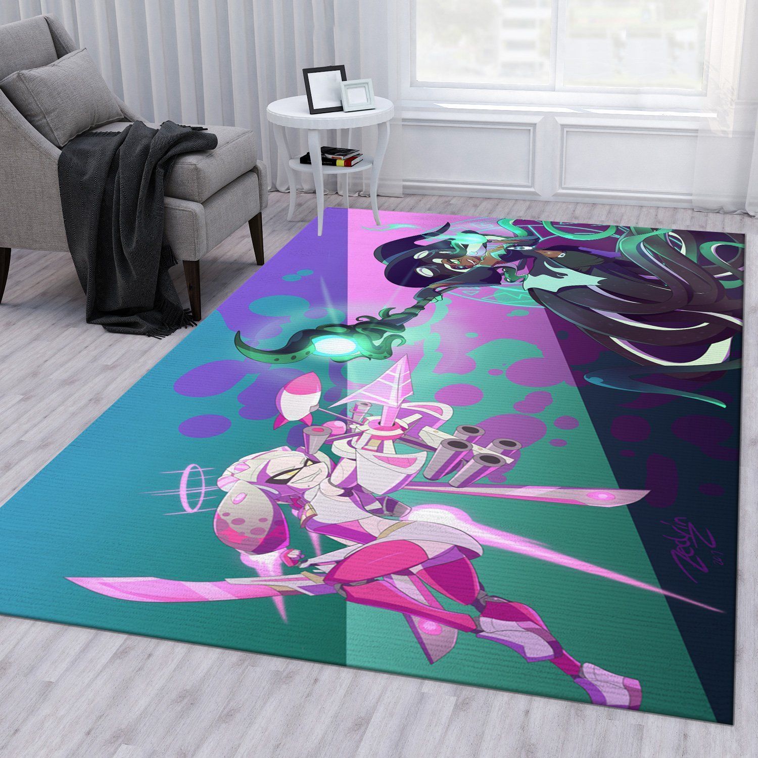 Splatoon 2 Ver01 Rug Bedroom Rug Christmas Gift US Decor - Indoor Outdoor Rugs