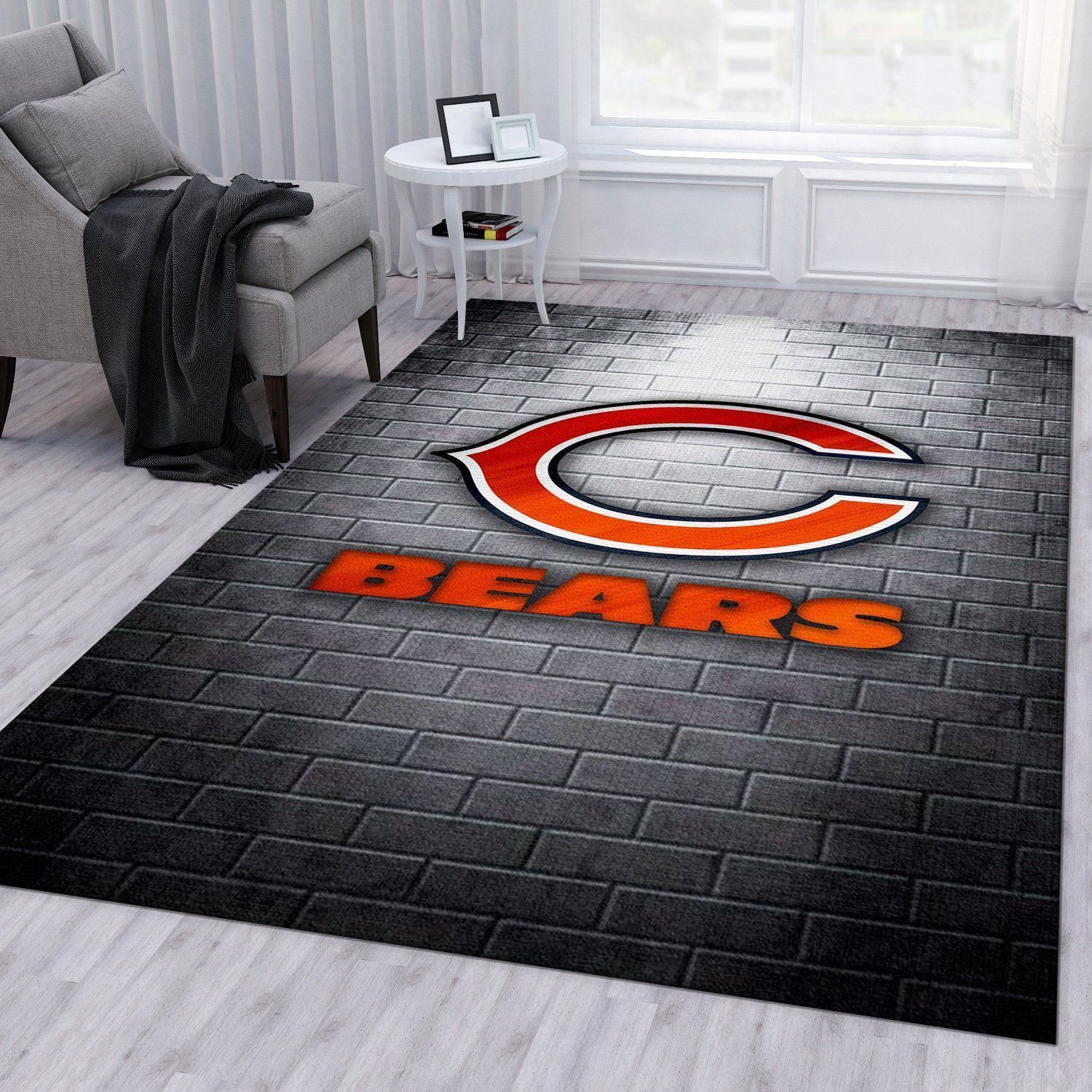 Chicago Bears Nfl Area Rug Bedroom Rug Home US Decor - Indoor Outdoor Rugs