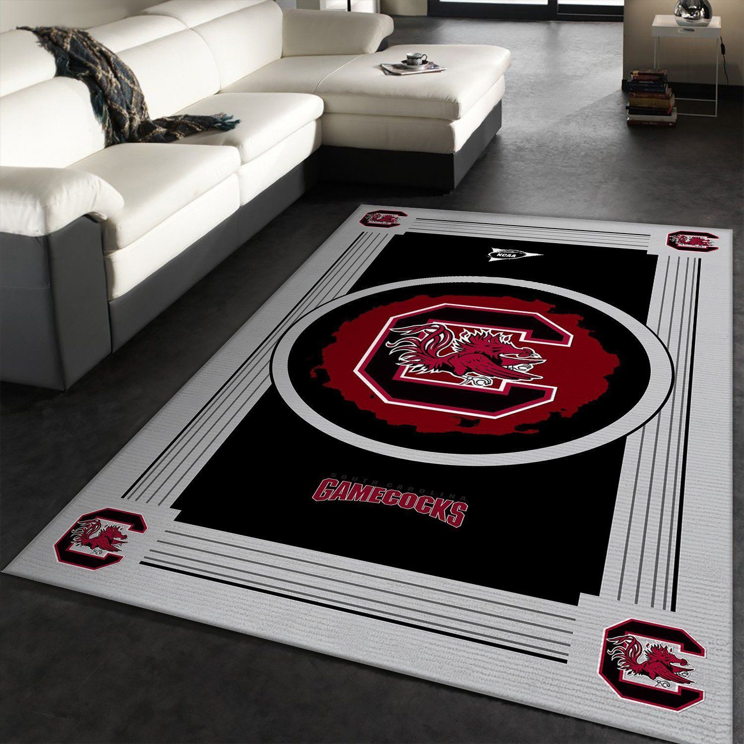 South Carolina Gamecocks NCAA Team Logo Nice Gift Home Decor Rectangle Area Rug RER G2Y6 - Indoor Outdoor Rugs