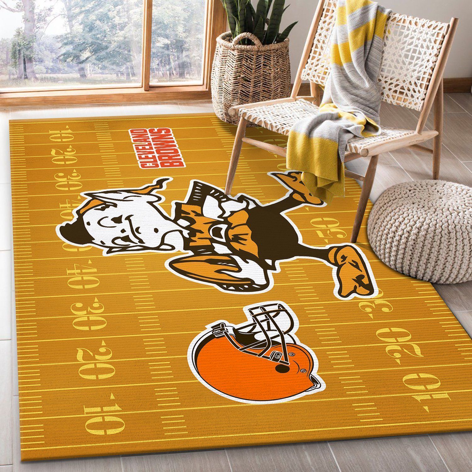 Cleveland Browns Area Rugs Living Room Carpet Christmas Gift Floor Decor The US Decor - Indoor Outdoor Rugs