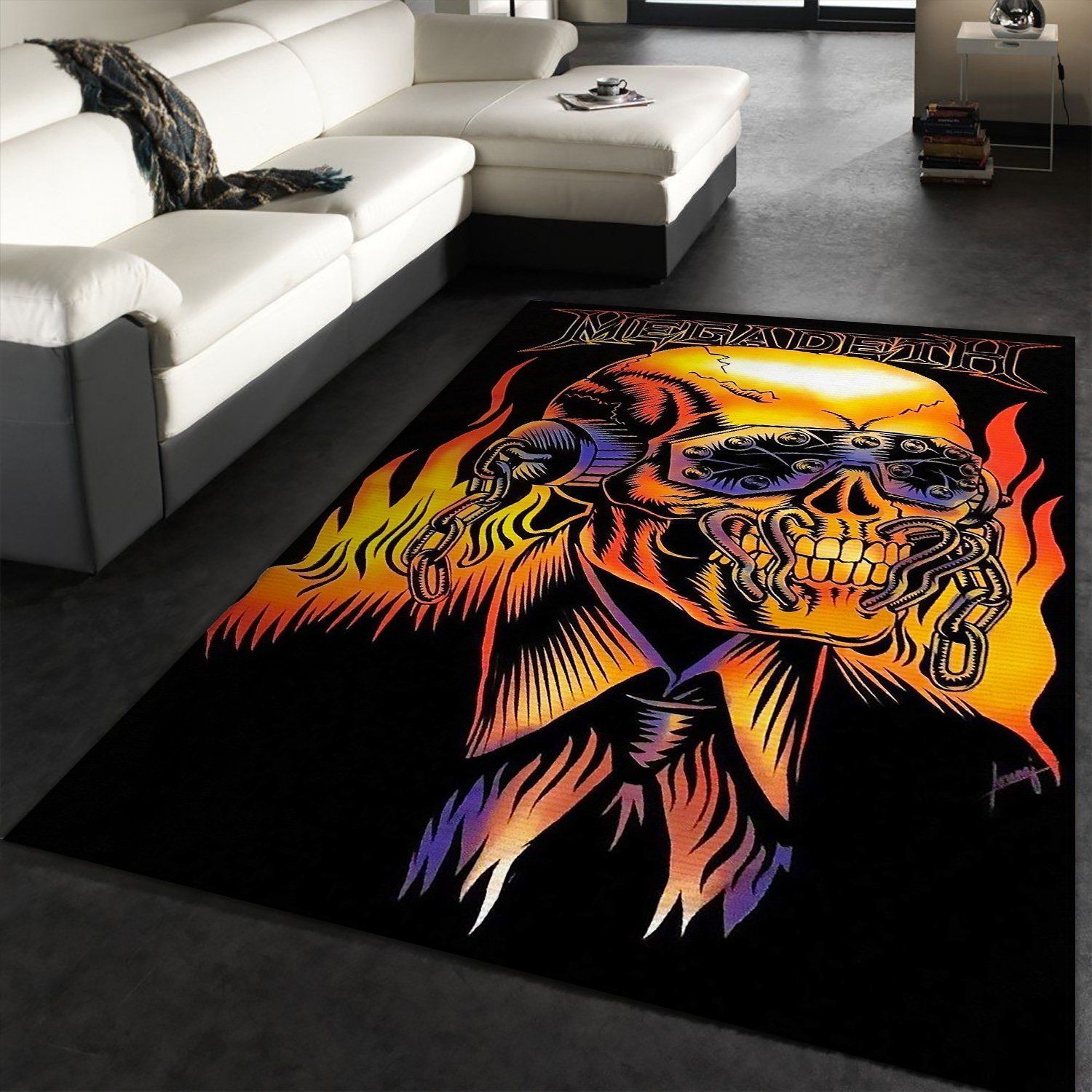 Megadeth Band Area Rug Music Floor Decor Carpet Titles - Indoor Outdoor Rugs