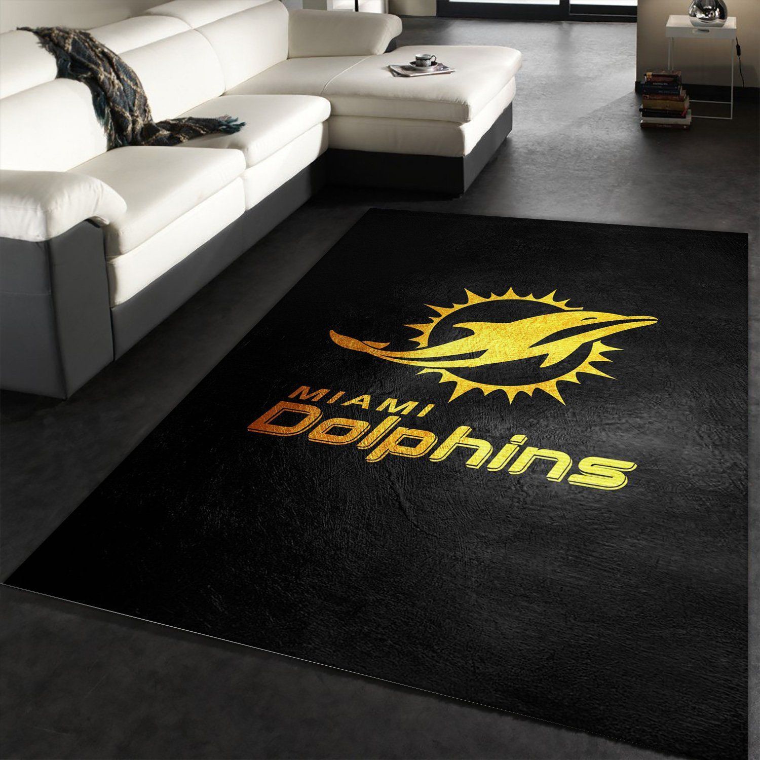 Miami Dolphins NFL Area Rug For Christmas, Living room and bedroom Rug, Christmas Gift US Decor - Indoor Outdoor Rugs