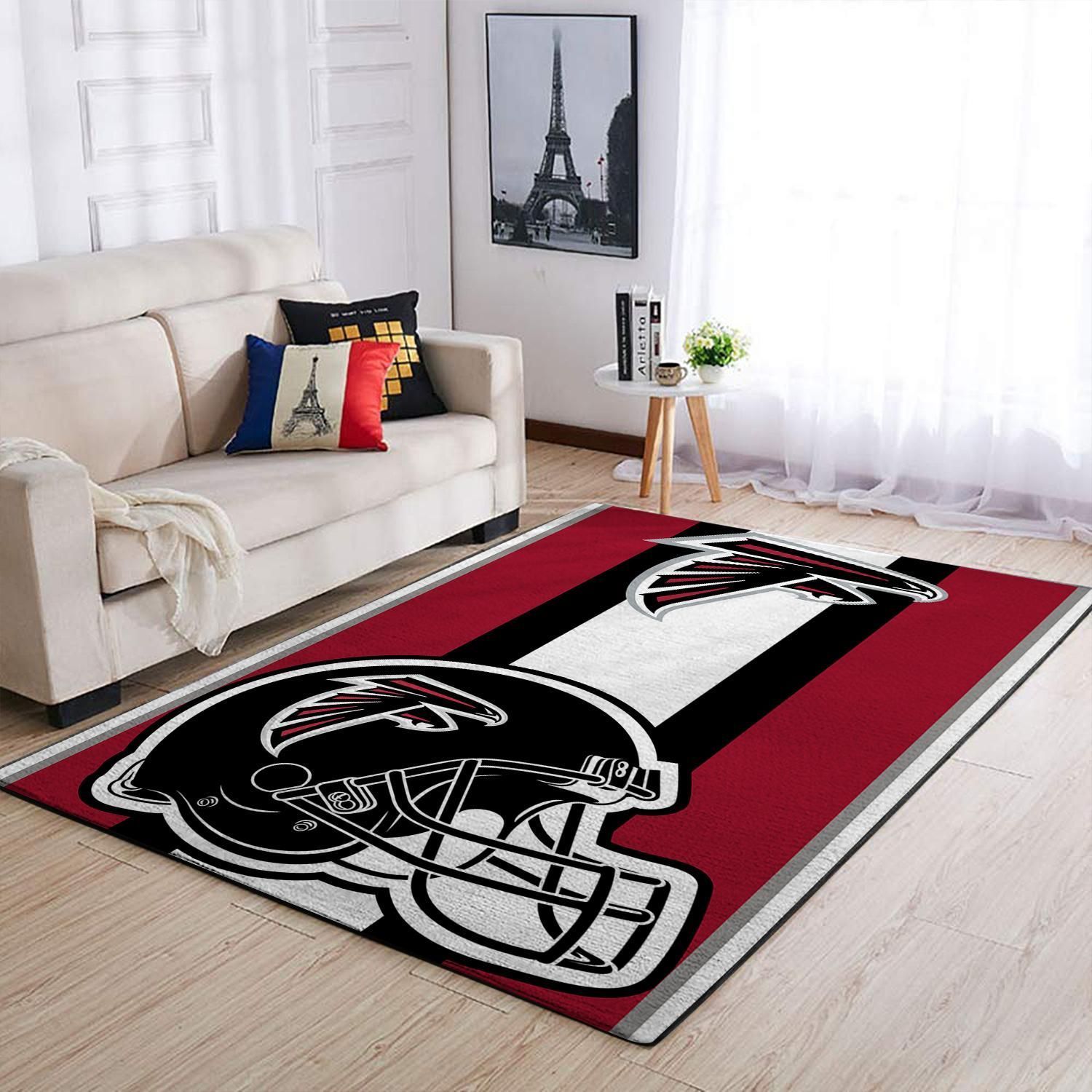 Atlanta Falcons Nfl Team Logo Helmet Nice Gift Home Decor Rectangle Area Rug - Indoor Outdoor Rugs