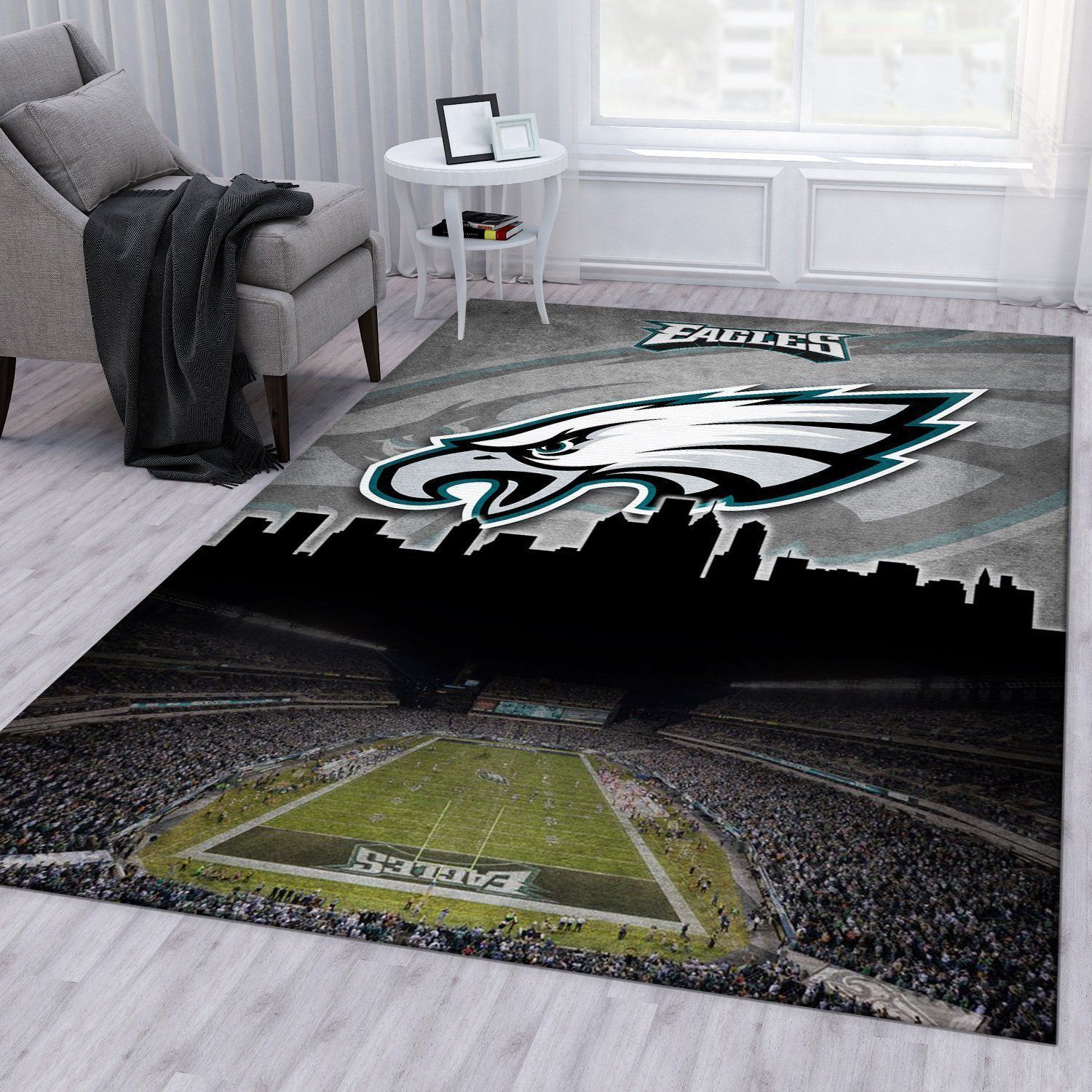 Philadelphia Eagles NFL Rug Living Room Rug Home Decor Floor Decor - Indoor Outdoor Rugs