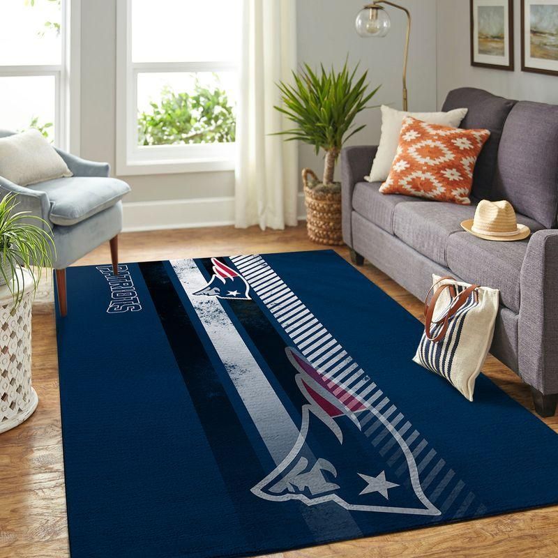 New England Patriots Nfl Team Logo Home Decor Rectangle Area - Indoor Outdoor Rugs