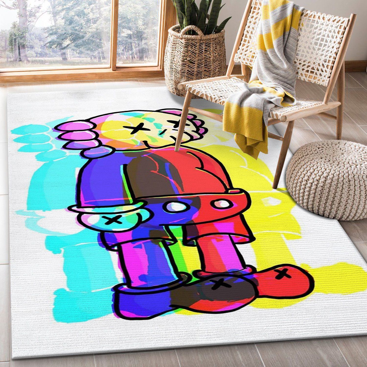 Kaws Ver6 Fashion Brand Area Rug Bedroom Rug US Gift Decor - Indoor Outdoor Rugs