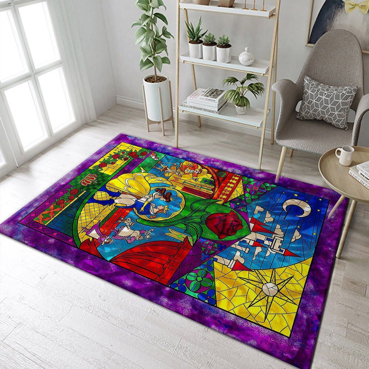 Beauty and the Beast rug Disney rug Floor Decor The US Decor - Indoor Outdoor Rugs