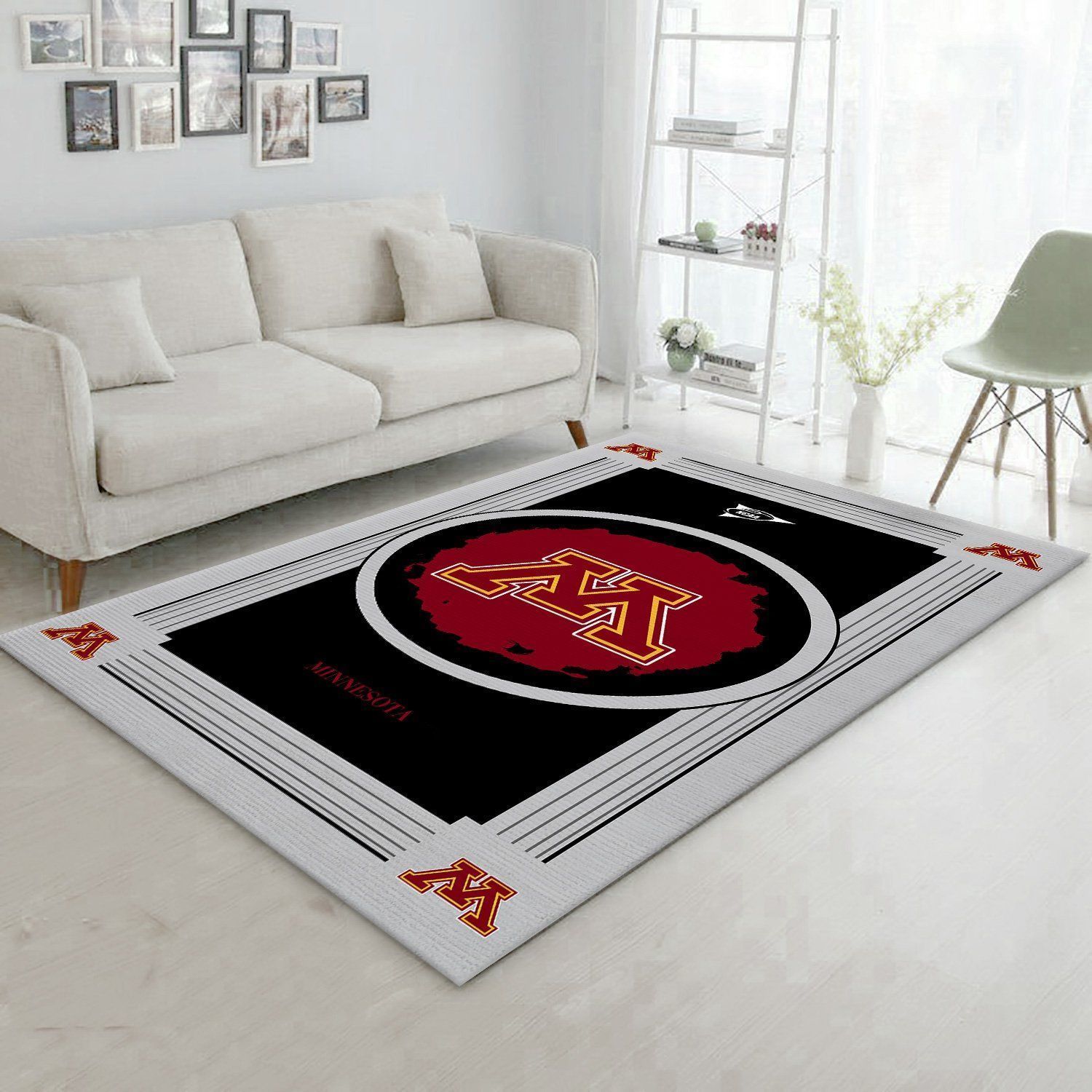 Minnesota Golden Gophers NCAA Team Logo Nice Gift Home Decor Rectangle Area Rug RER3J5 - Indoor Outdoor Rugs