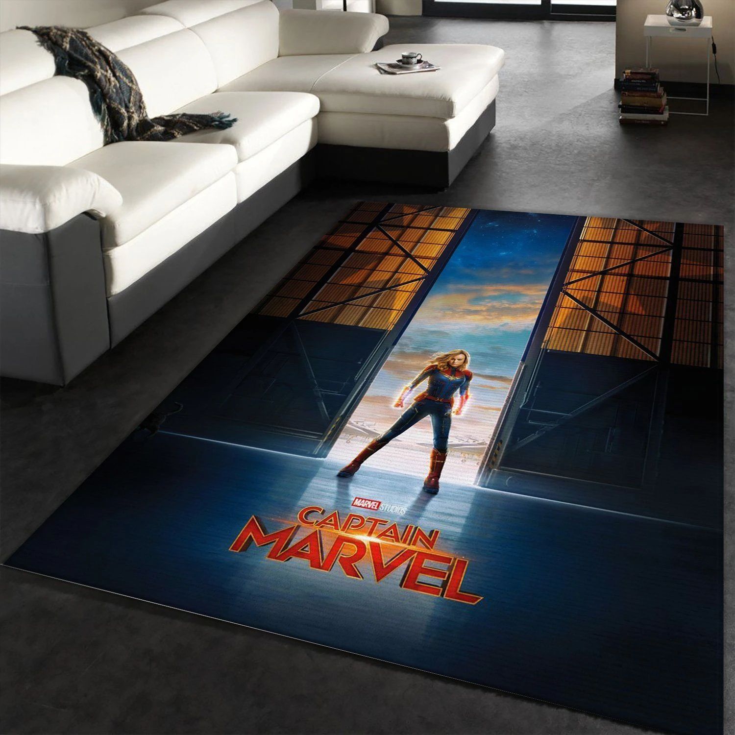 Captain Marvel Movie 2 Area Rug, Living room and bedroom Rug, Family Gift US Decor - Indoor Outdoor Rugs