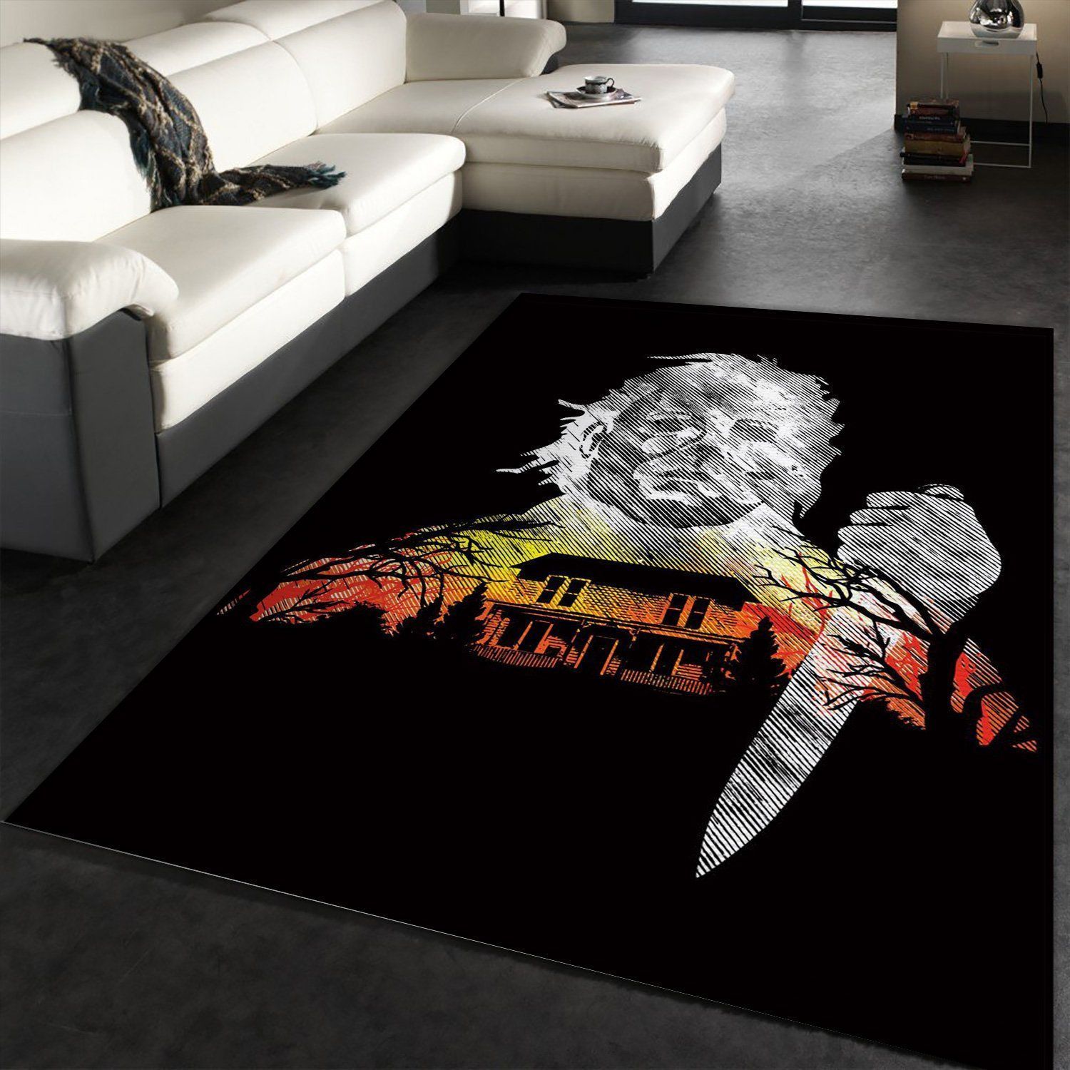 Happy Halloween Area Rug, Living Room Rug, Home Decor Floor Decor - Indoor Outdoor Rugs