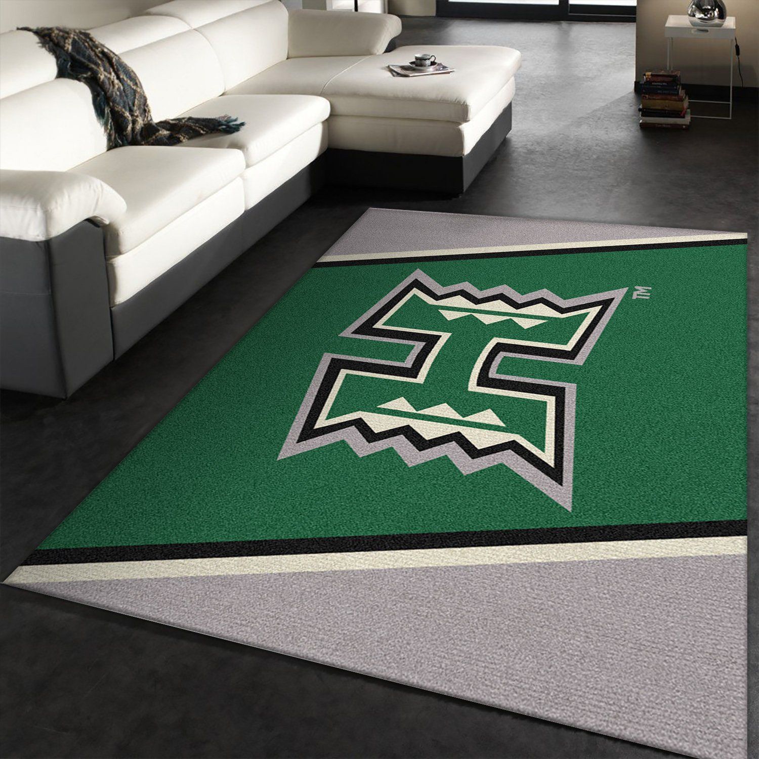 College Spirit Hawaii Sport Area Rug Carpet Team Logo Home Decor Floor Decor - Indoor Outdoor Rugs