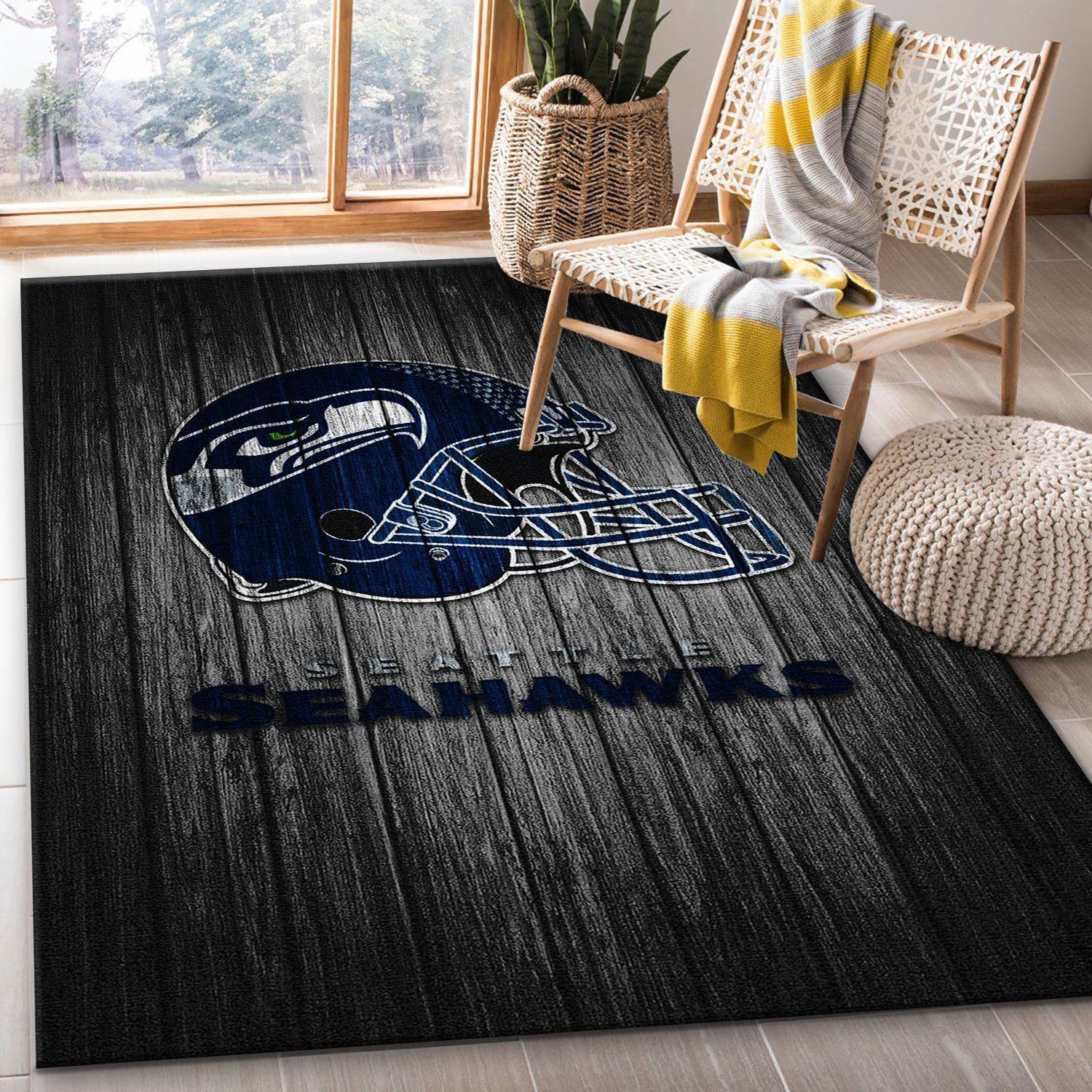 Seattle Seahawks Nfl Logo Area Rug For Gift Bedroom Rug Home Decor Floor Decor - Indoor Outdoor Rugs