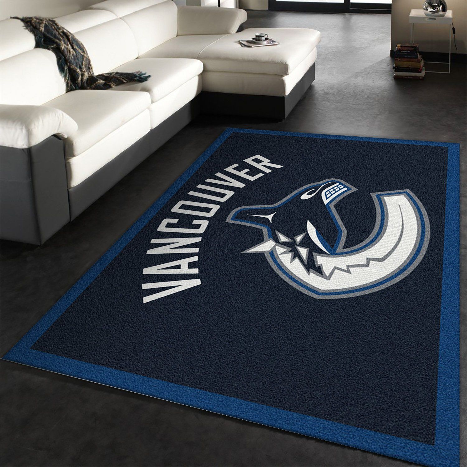 Nhl Spirit Vancouver Canucks Team Logo Area Rug, Kitchen Rug, Home Decor Floor Decor - Indoor Outdoor Rugs