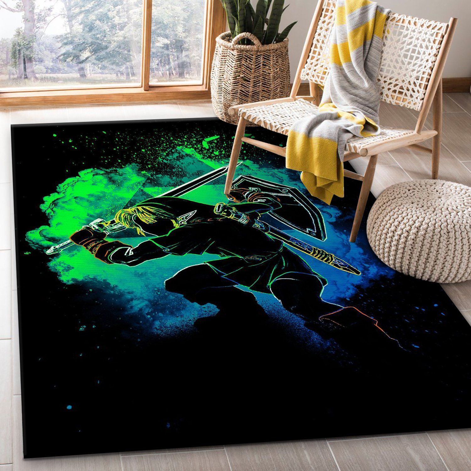 Soul Of The Master Sword Manga Hero Area Rug, Gift for fans, Family Gift US Decor - Indoor Outdoor Rugs