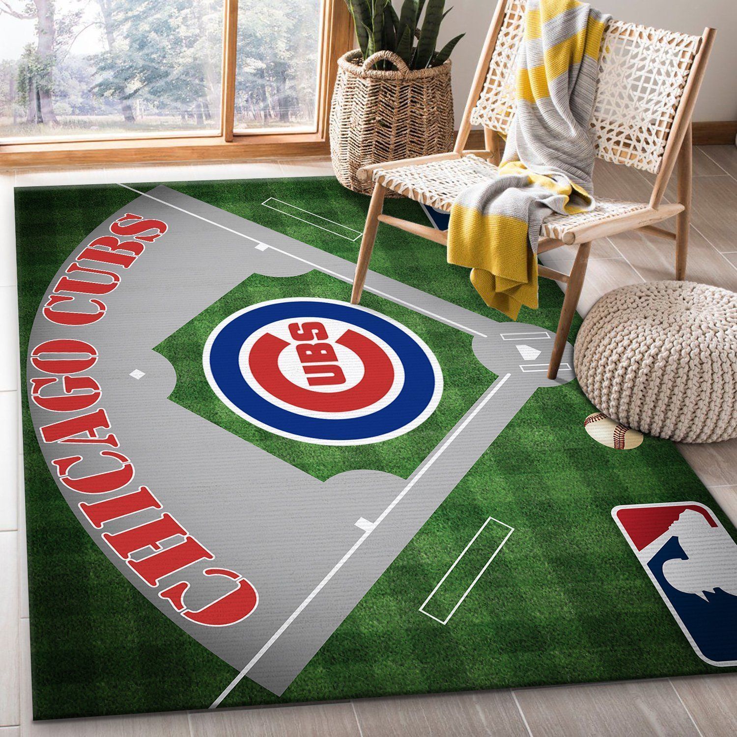 Chicago Cubs Area Rugs Living Room Carpet Christmas Gift Floor Decor The US Decor - Indoor Outdoor Rugs